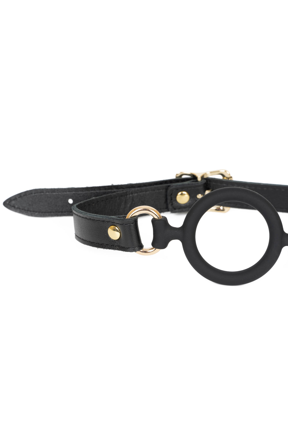 Soft Silicone Mouth Ring Gag. Black