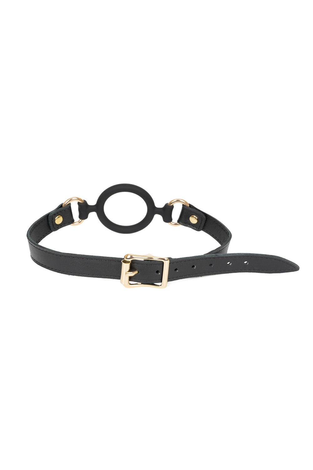 Soft Silicone Mouth Ring Gag. Black