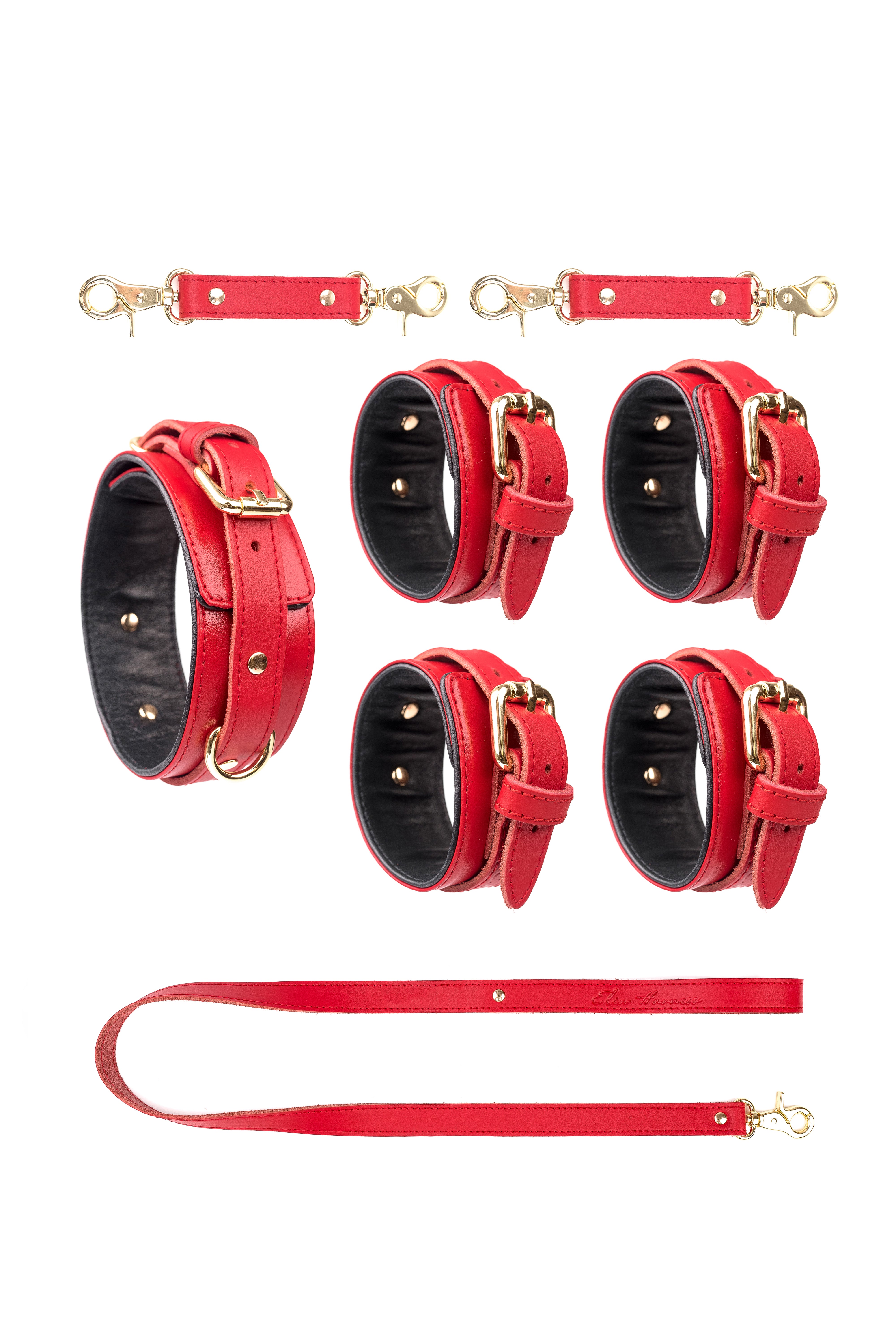 3 in 1 Leather Harness Bondage Set. 10 colors