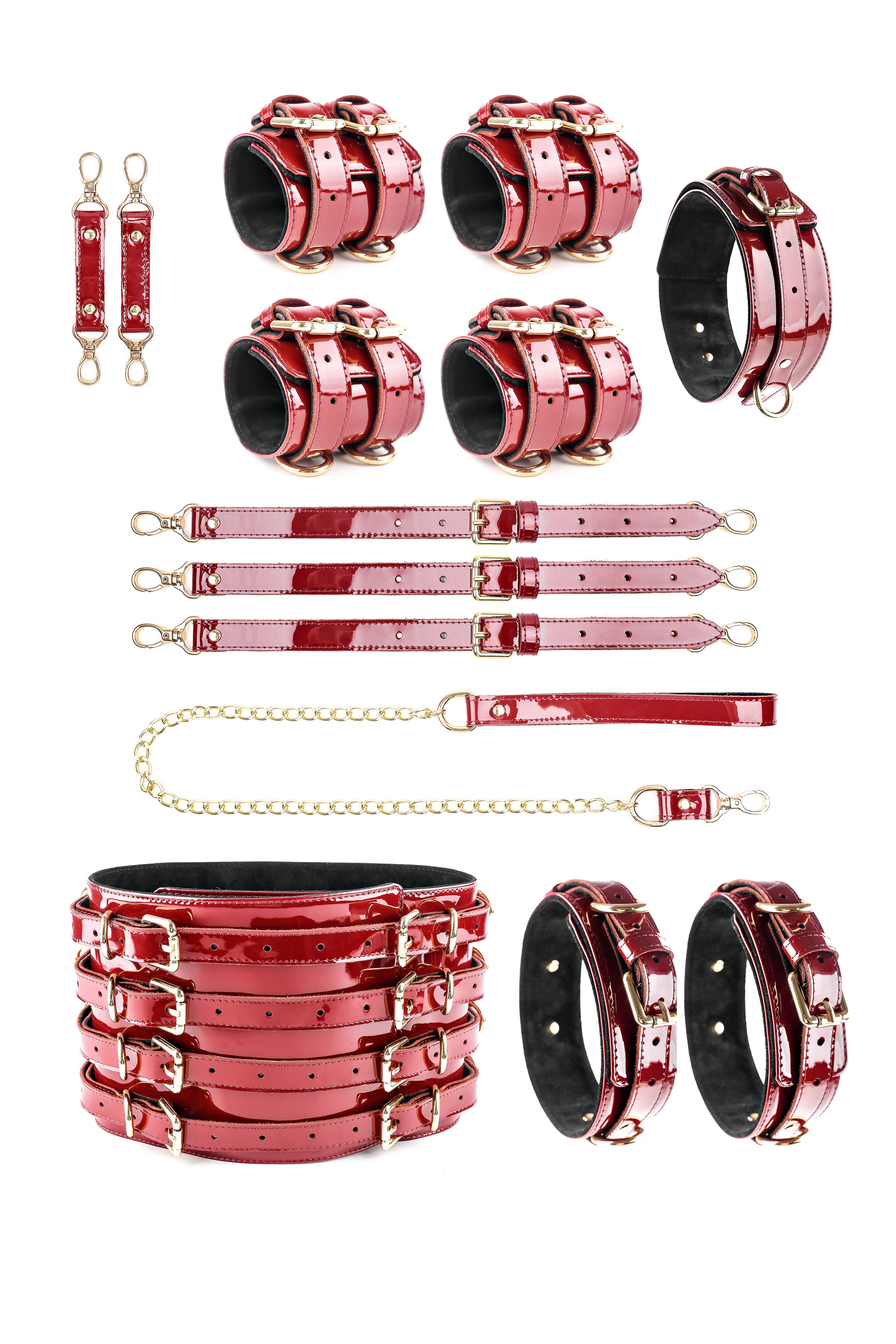 Luxury Lacquered Leather BDSM Set