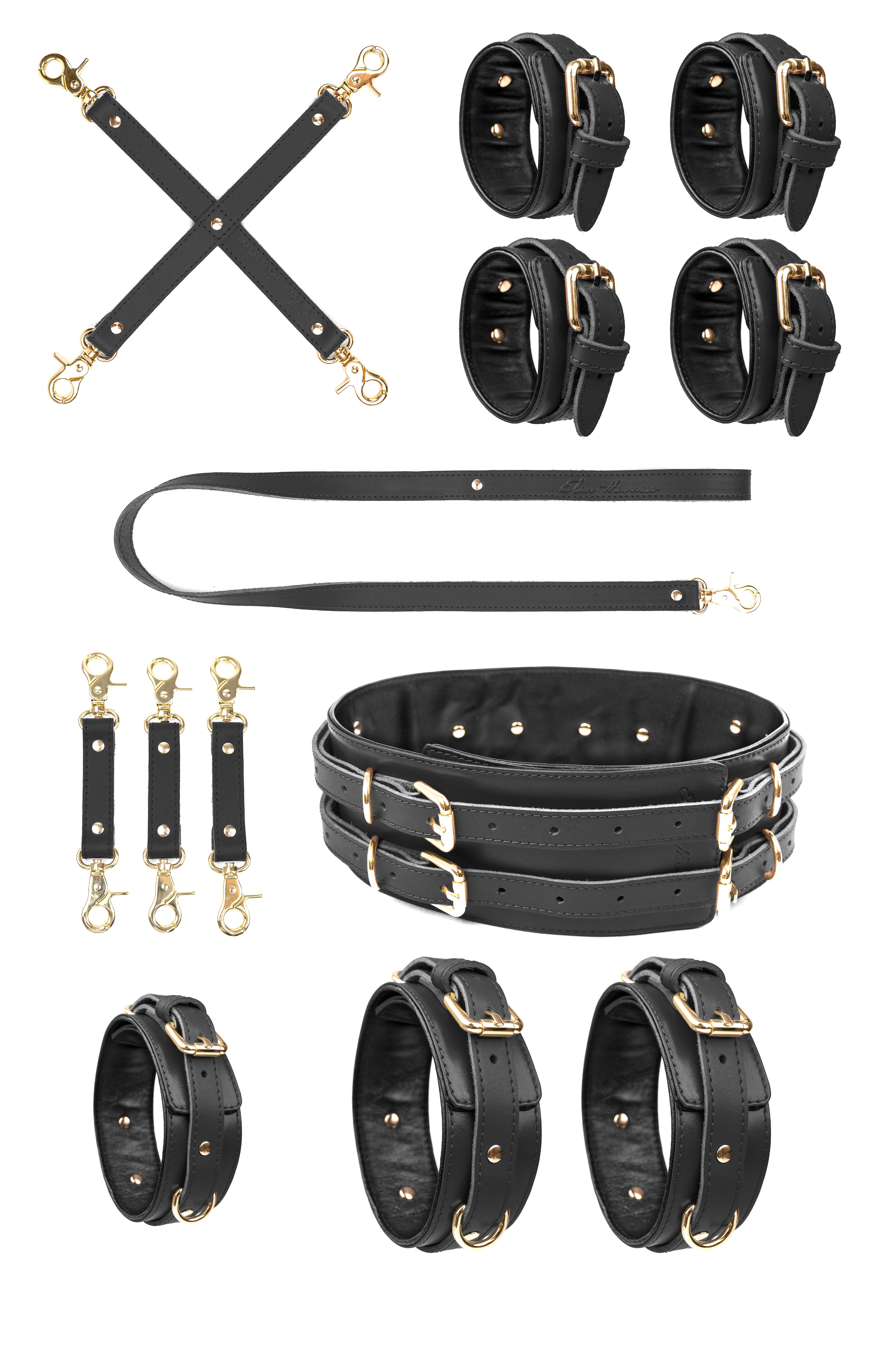 6 in 1 Leather Harness Bondage Set. 10 colors