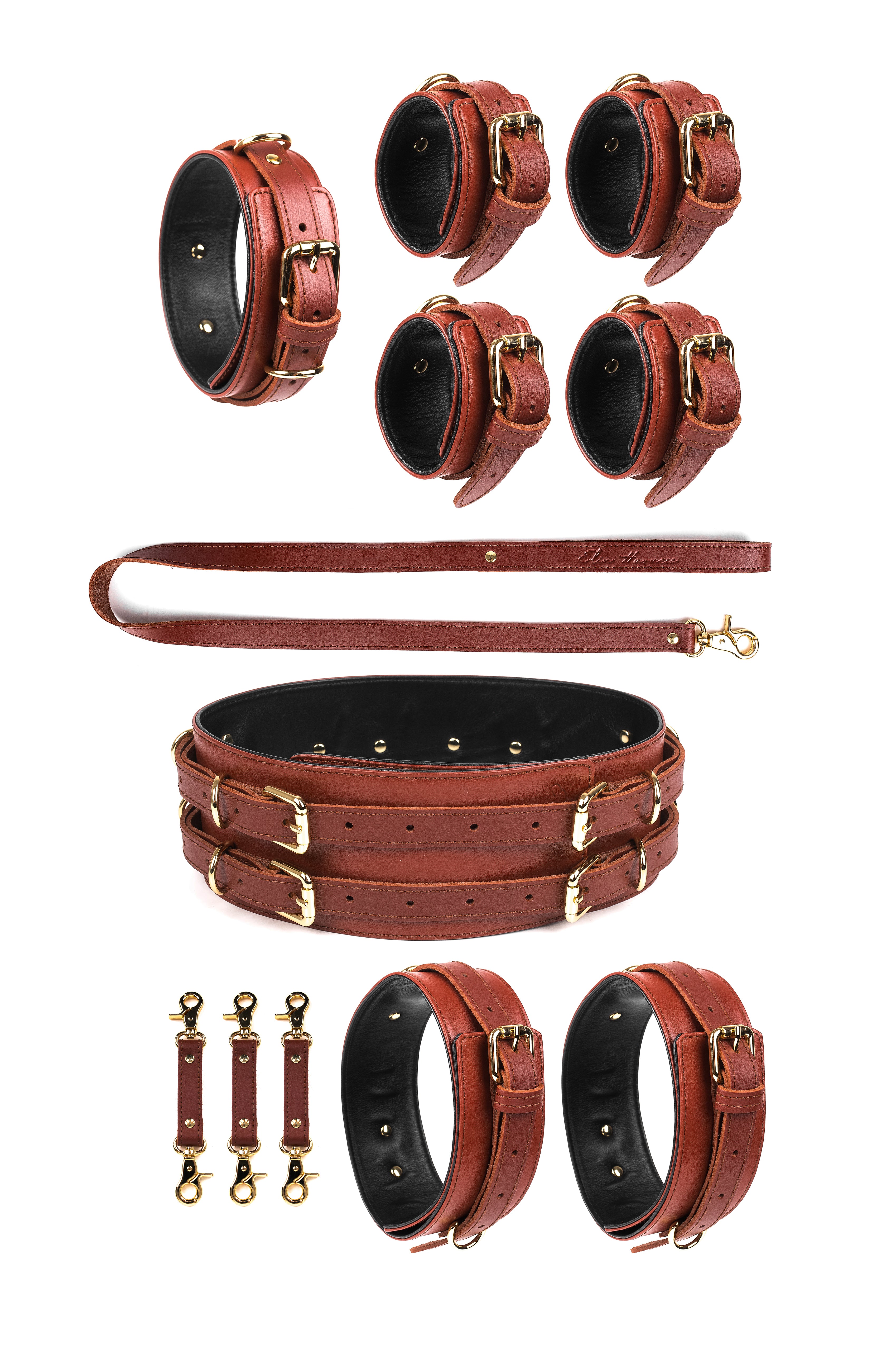 5 in 1 Leather Harness Bondage Set. 10 colors