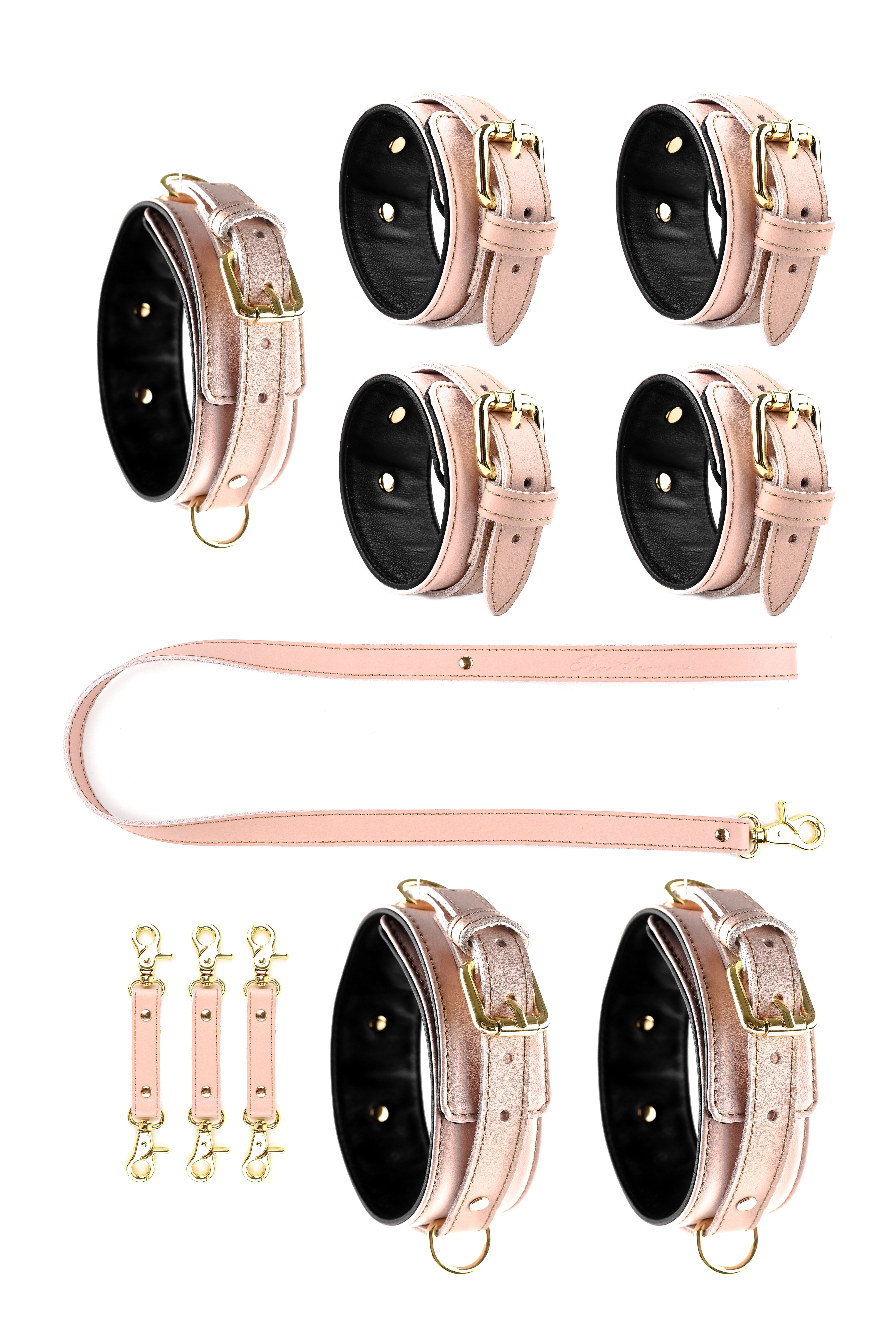 4 in 1 Leather Harness Bondage Set. 10 colors