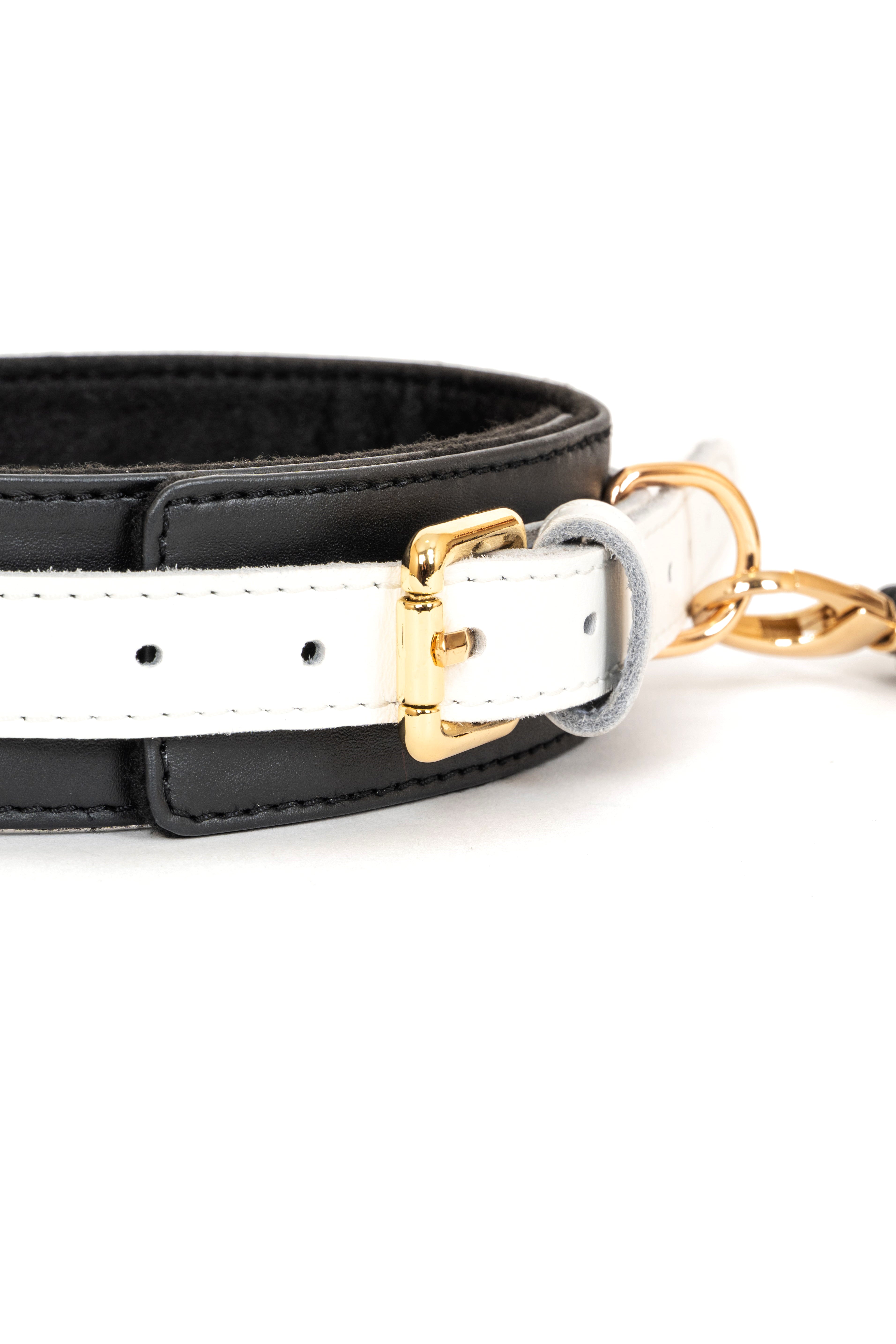Black'n'White Leather Choker