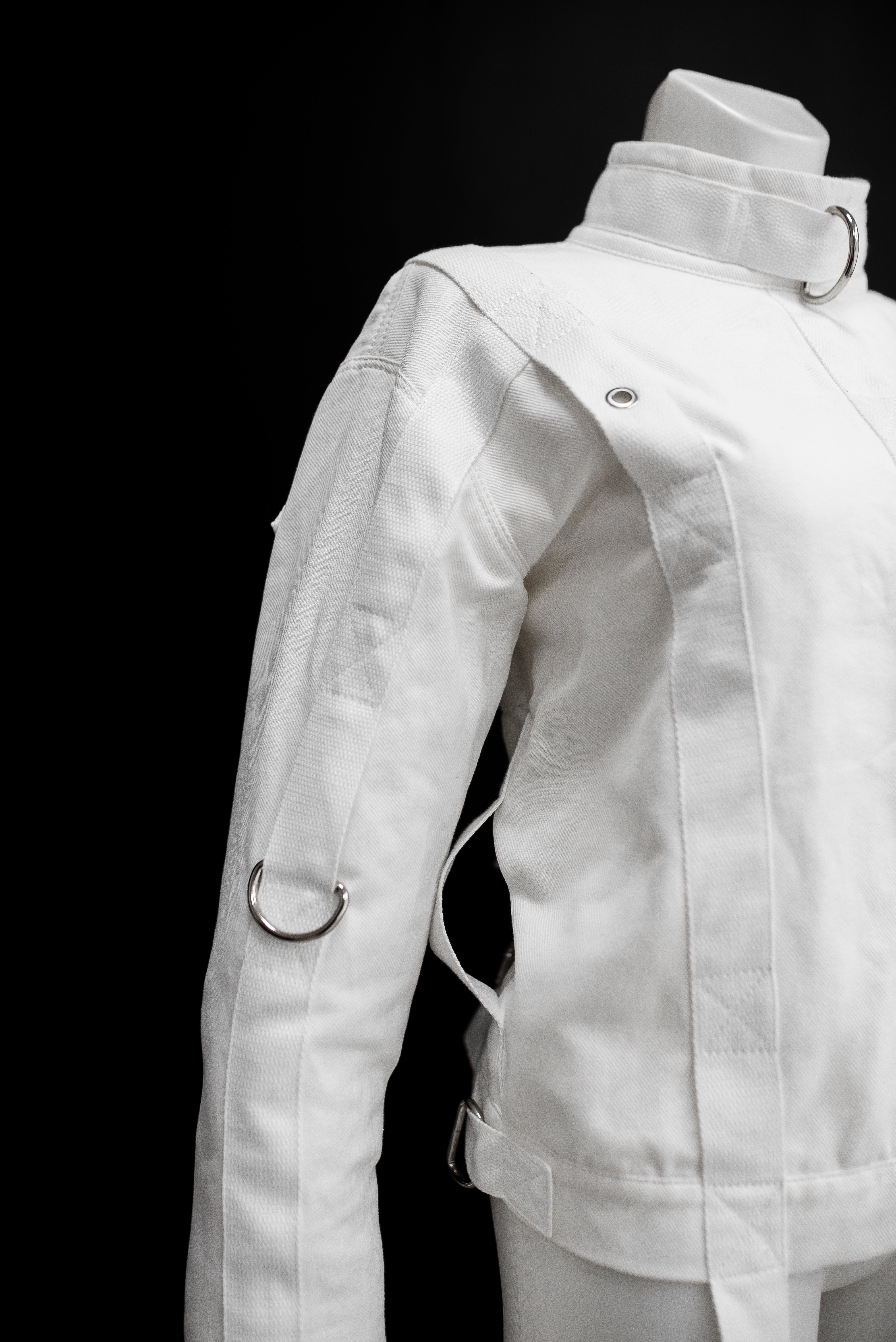 Cotton Straitjacket with Segufix Style Locks & Key. White