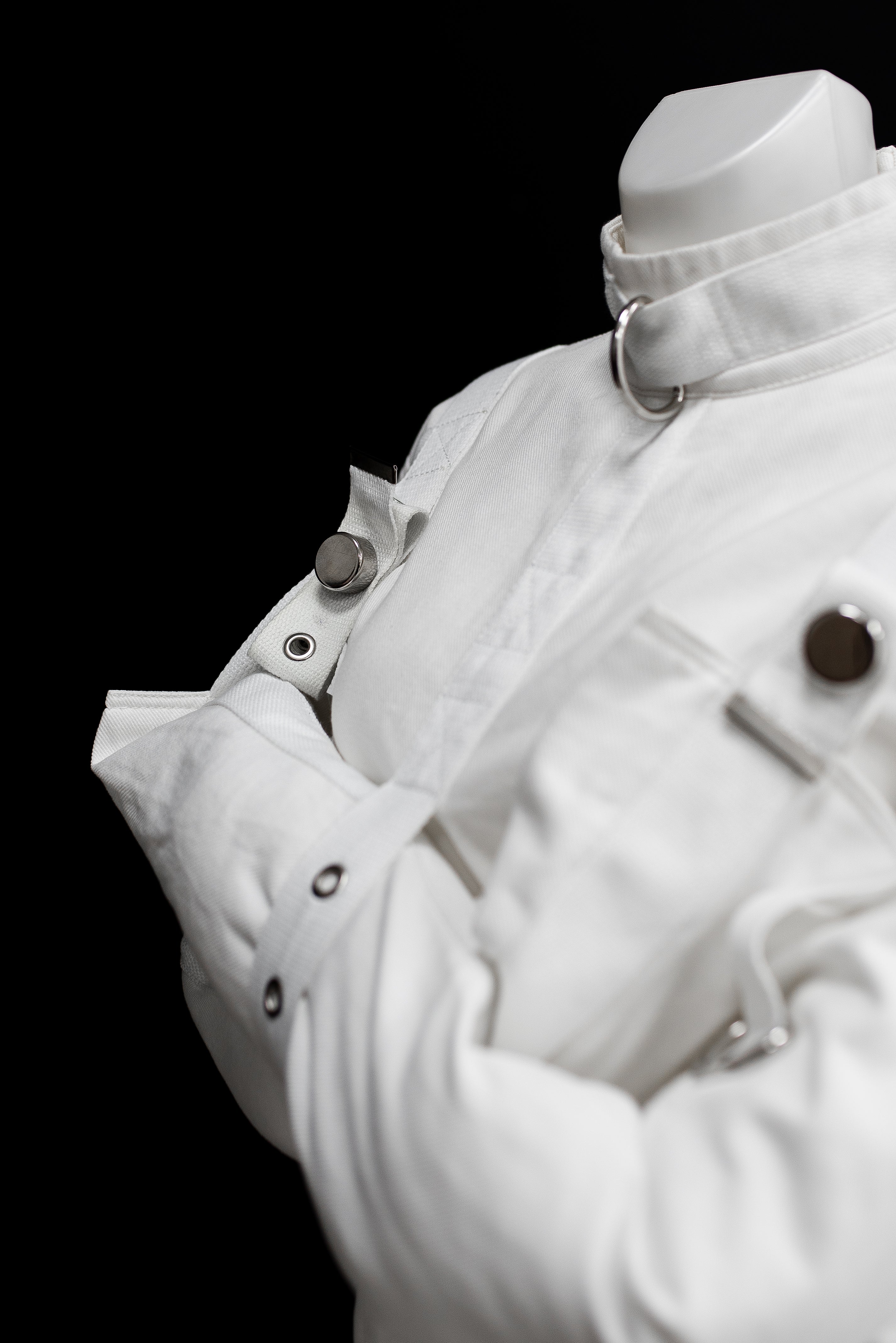 Cotton Straitjacket with Segufix Style Locks & Key. White