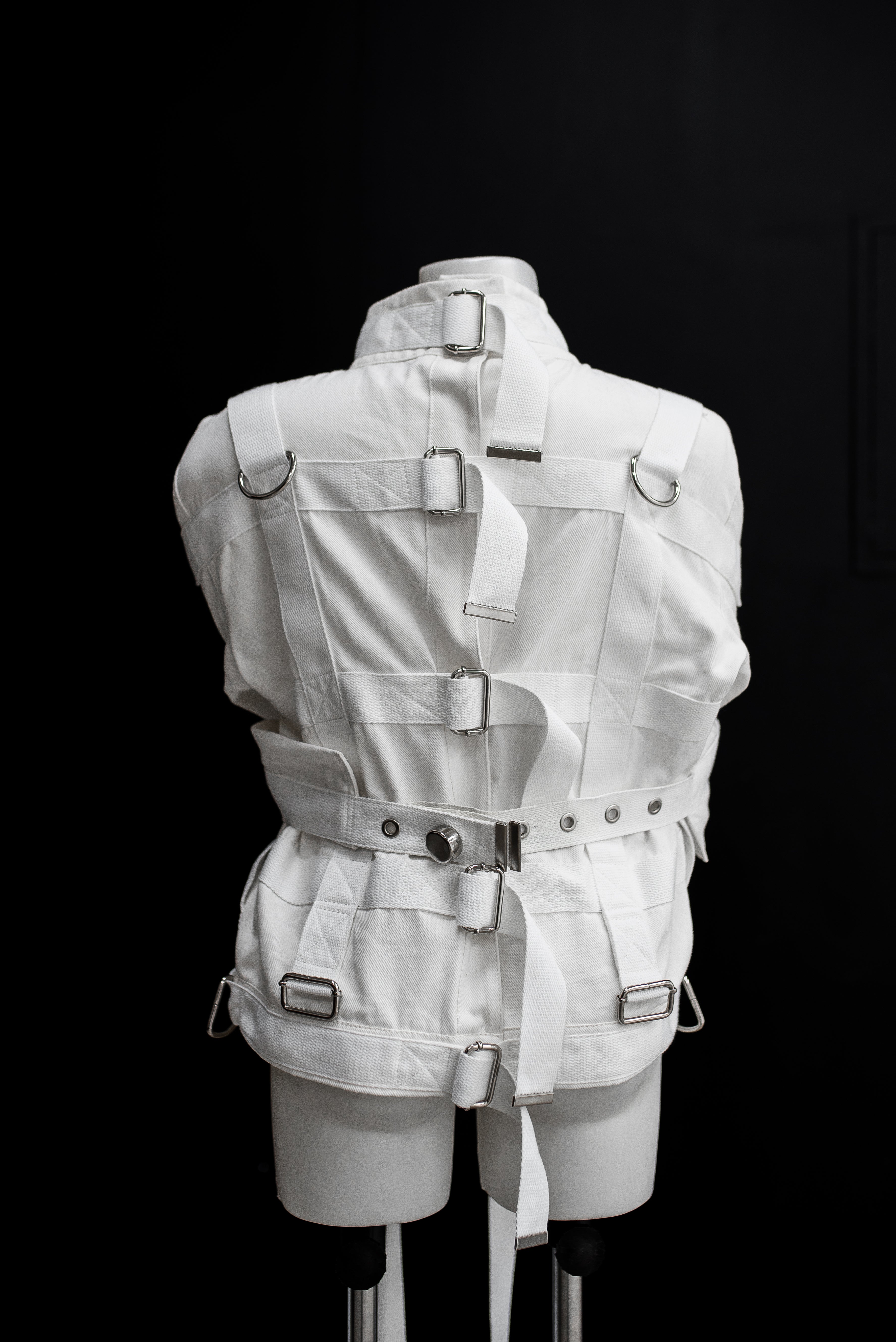 Cotton Straitjacket with Segufix Style Locks & Key. White