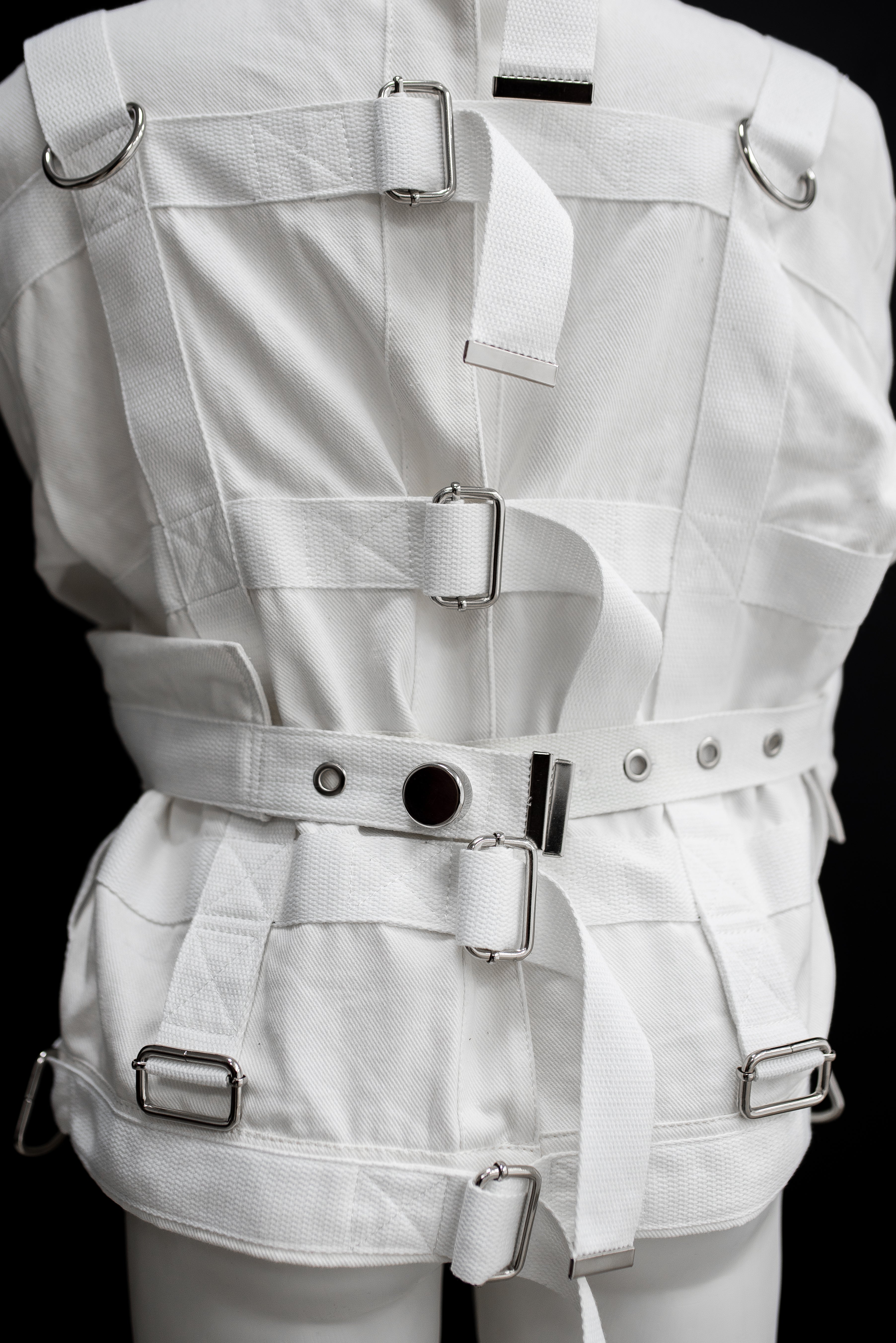Cotton Straitjacket with Segufix Style Locks & Key. White