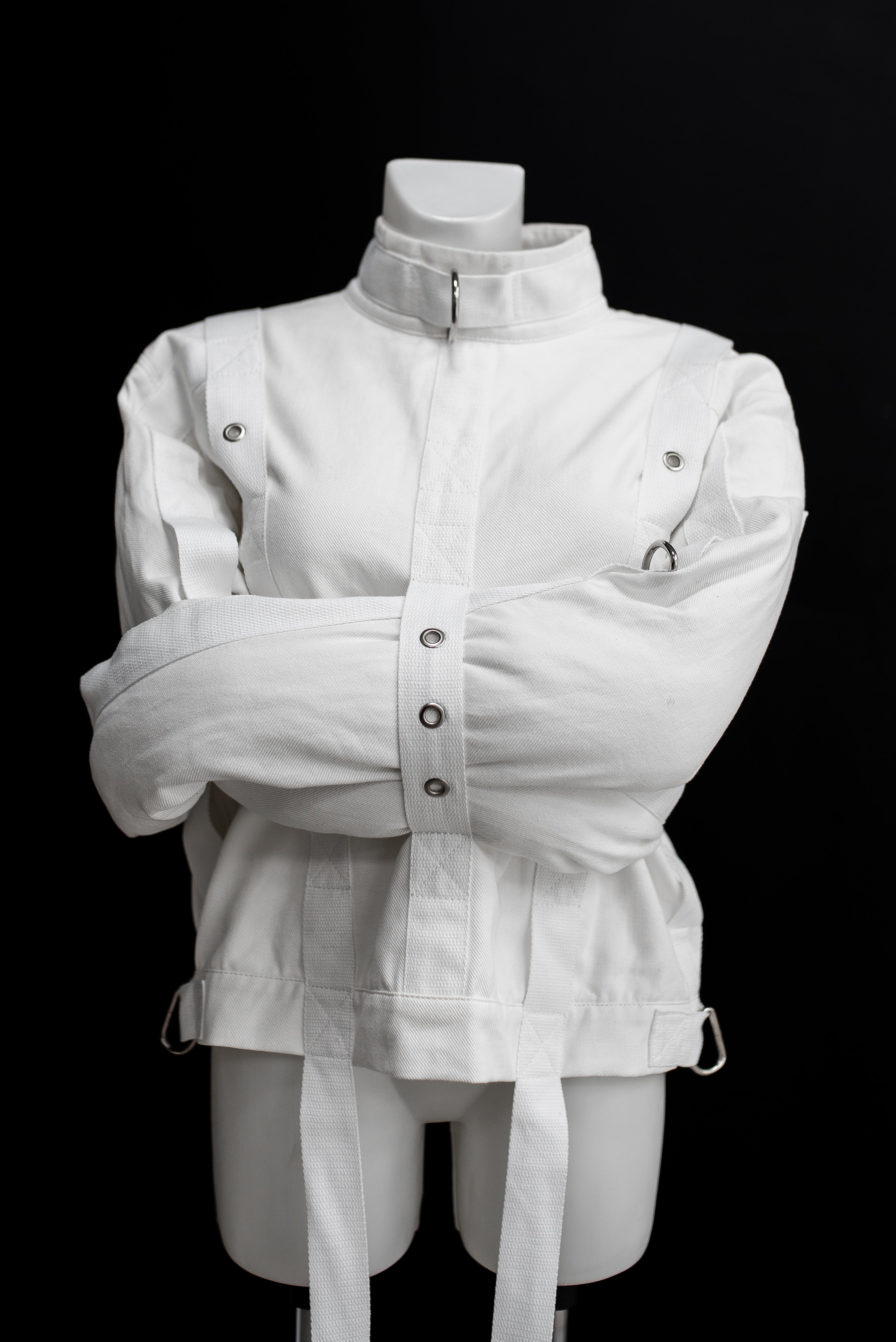 Cotton Straitjacket with Segufix Style Locks & Key. White
