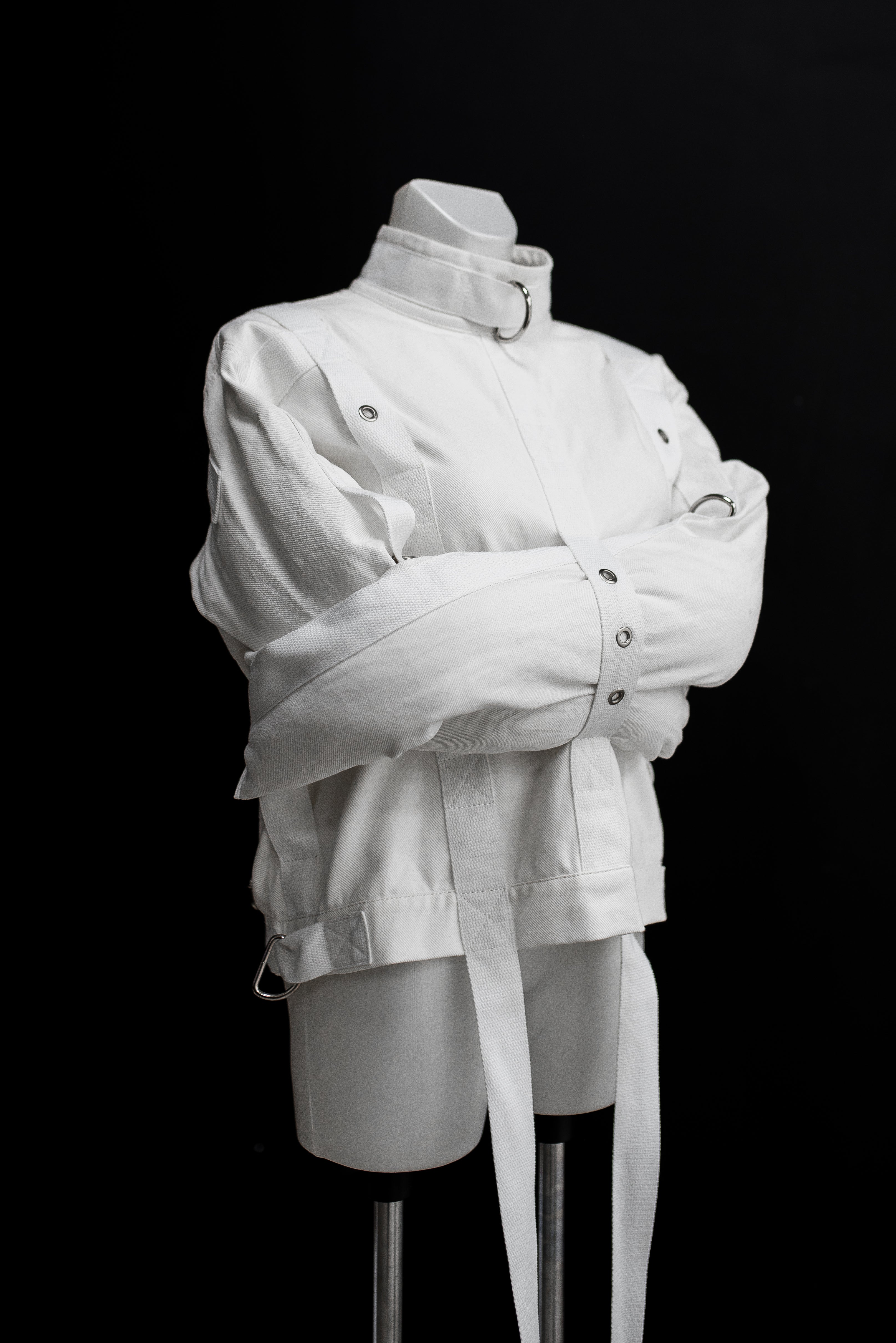 Cotton Straitjacket with Segufix Style Locks & Key. White