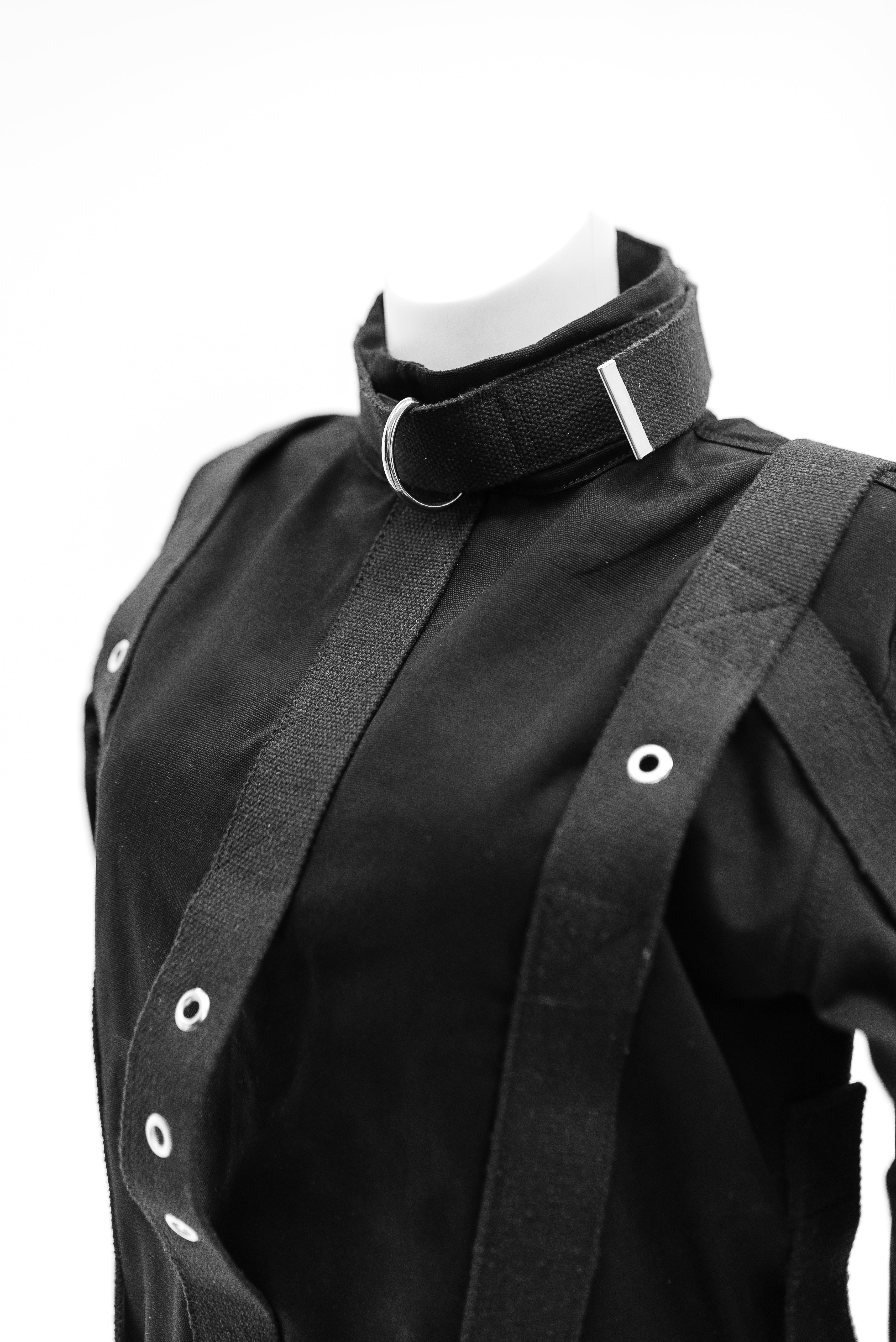 Cotton Straitjacket with Segufix Style Locks & Key. Black