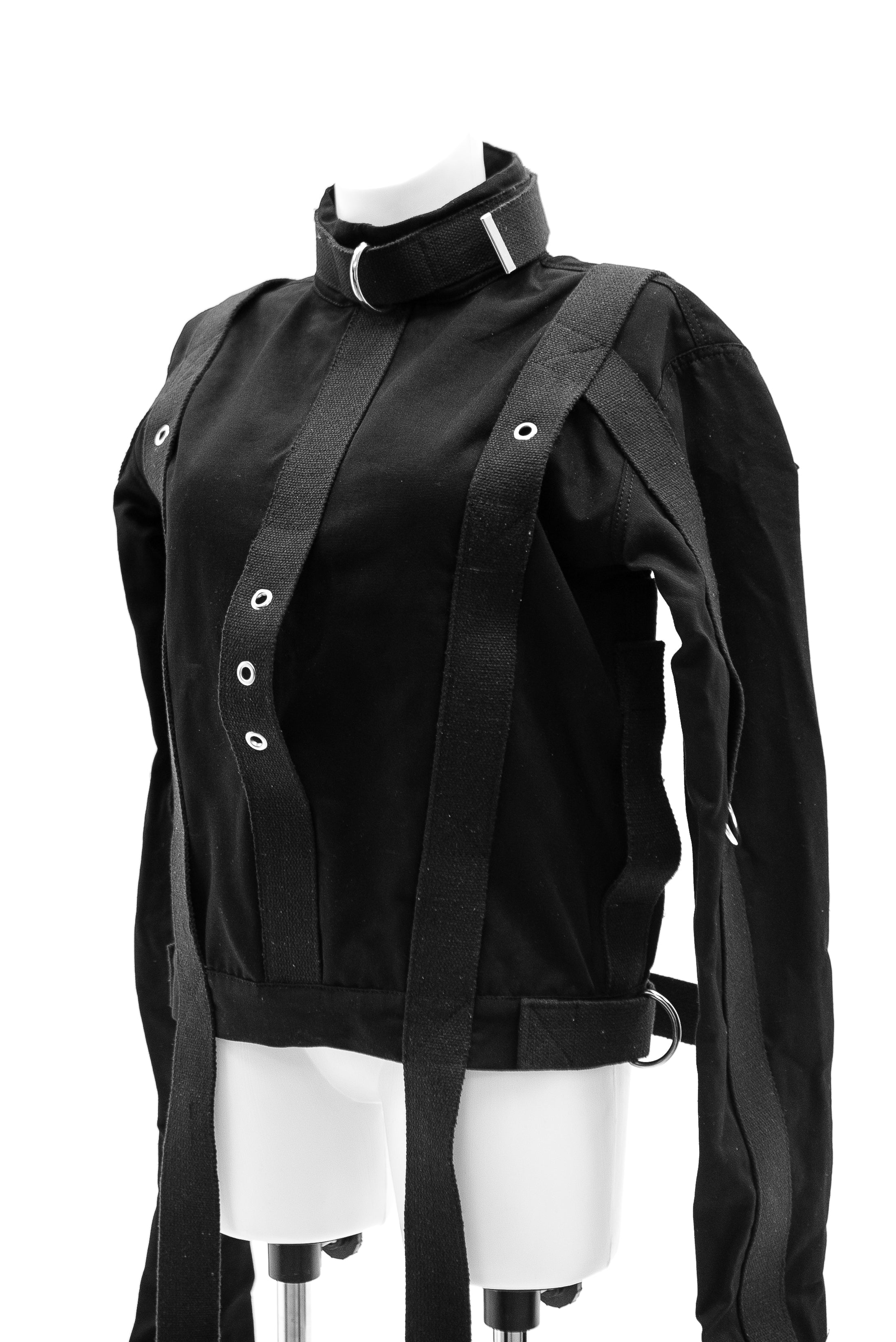 Cotton Straitjacket with Segufix Style Locks & Key. Black