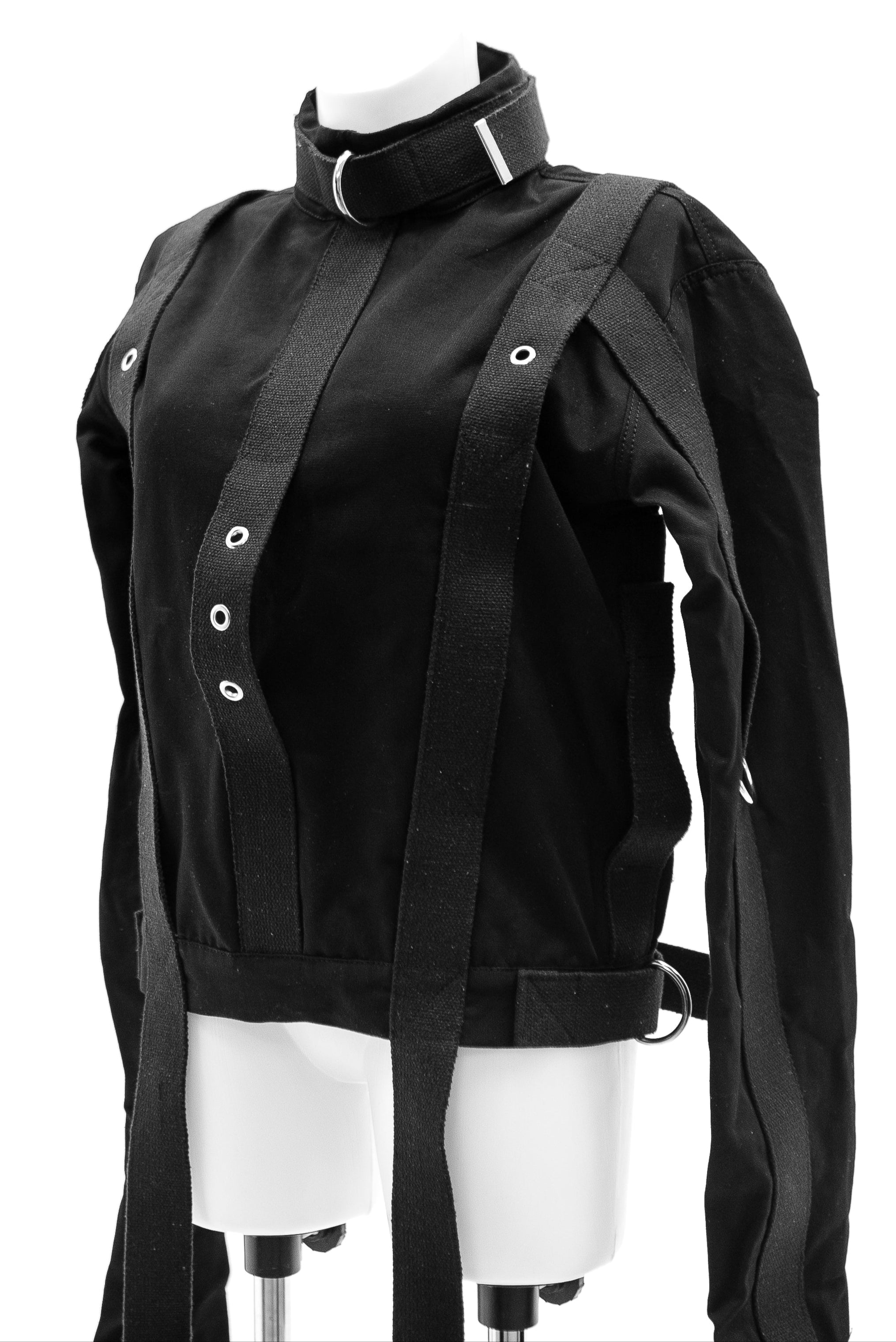 Cotton Straitjacket with Segufix Style Locks & Key. Black