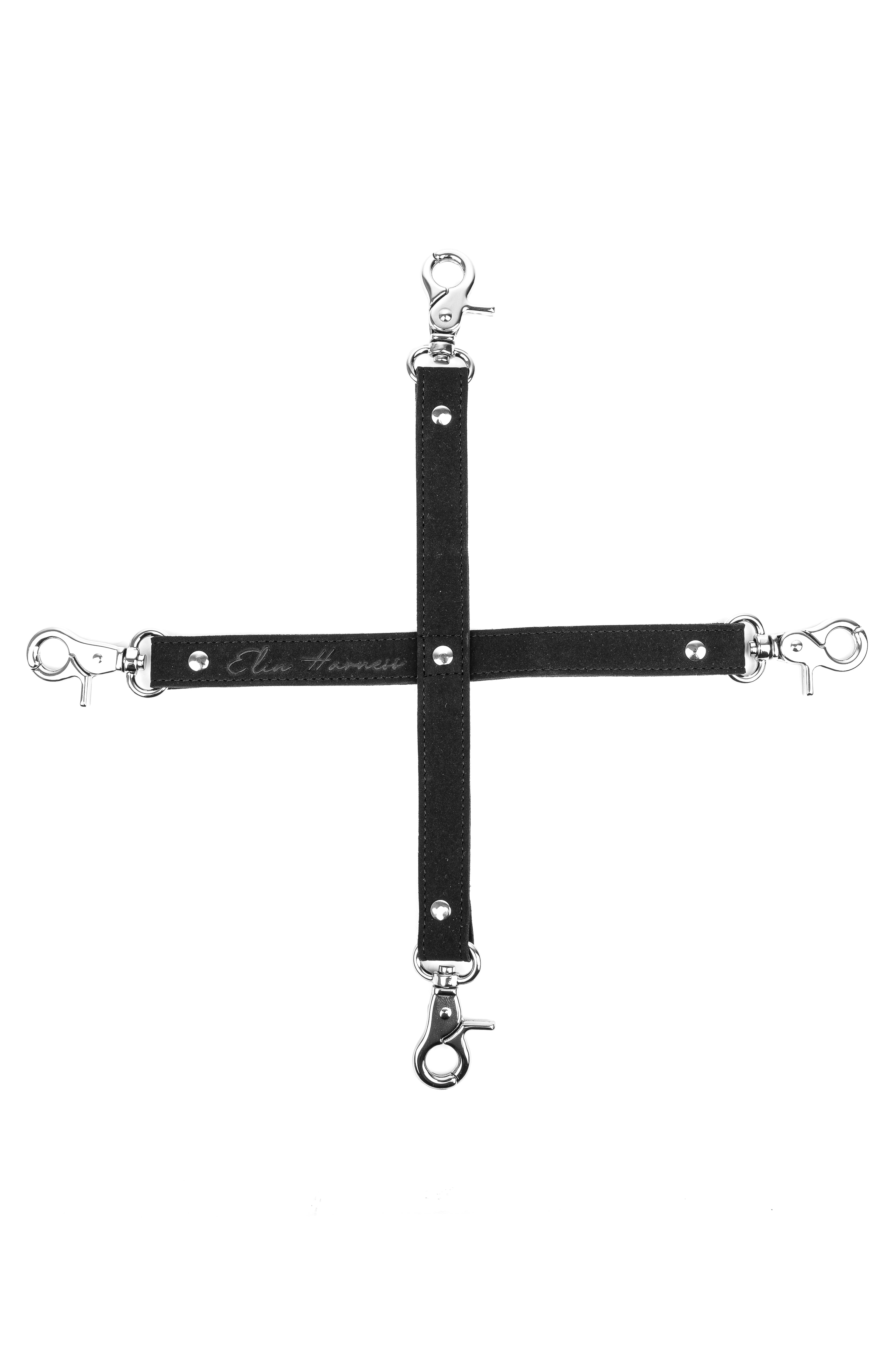 Neoprene Faux leather 4-way Strap Bondage, Hog-Tie Connector