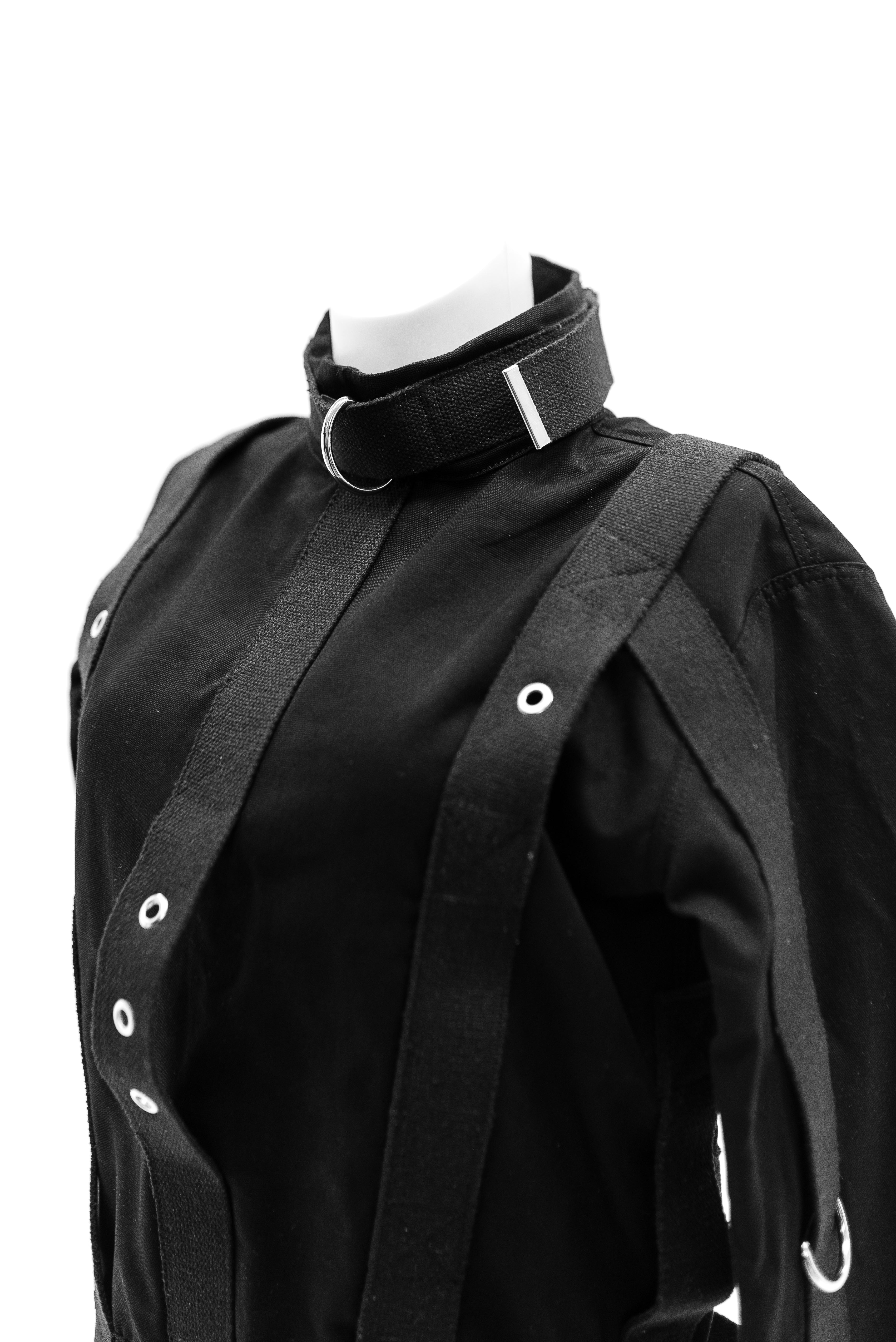 Cotton Straitjacket with Segufix Style Locks & Key. Black