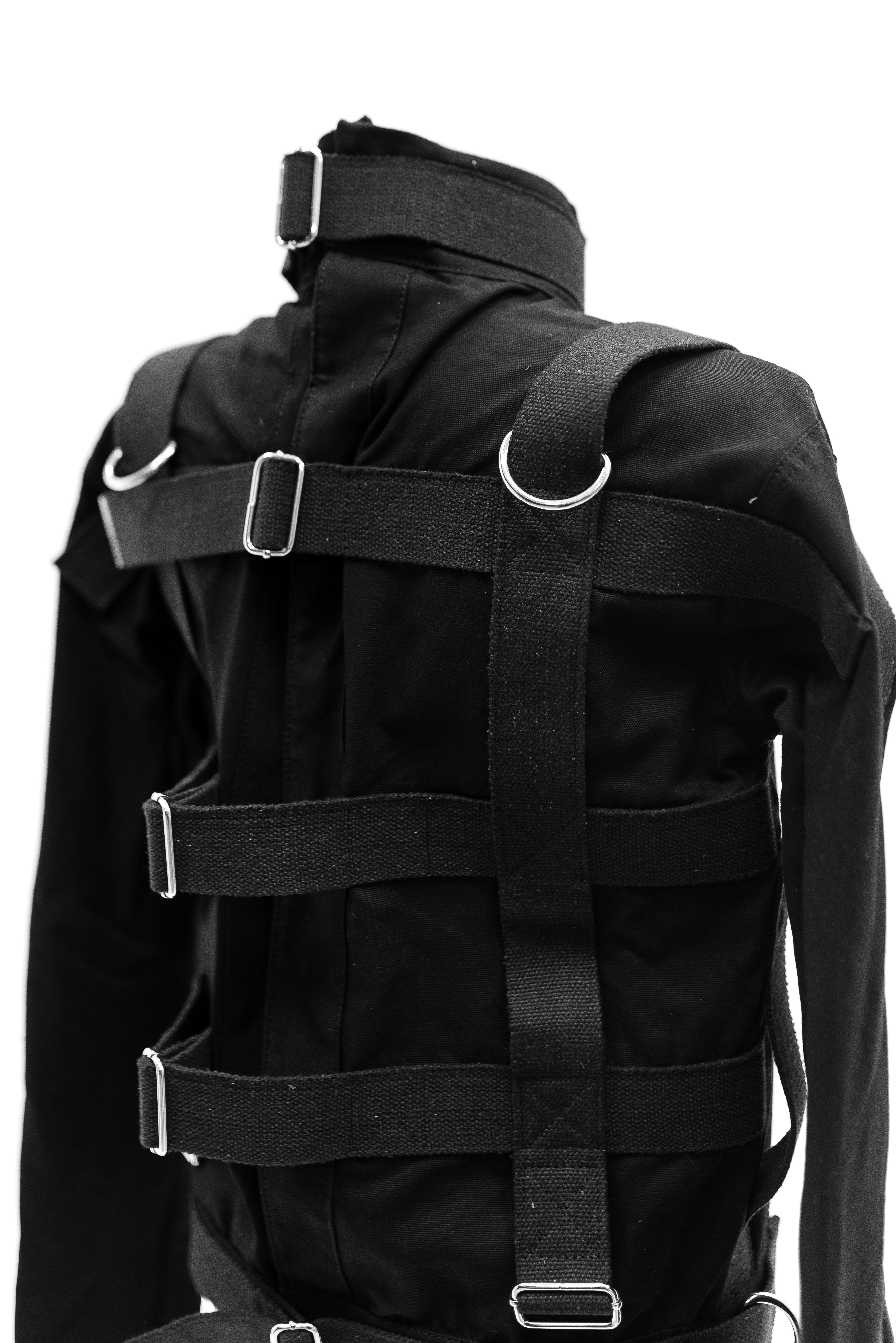 Cotton Straitjacket with Segufix Style Locks & Key. Black
