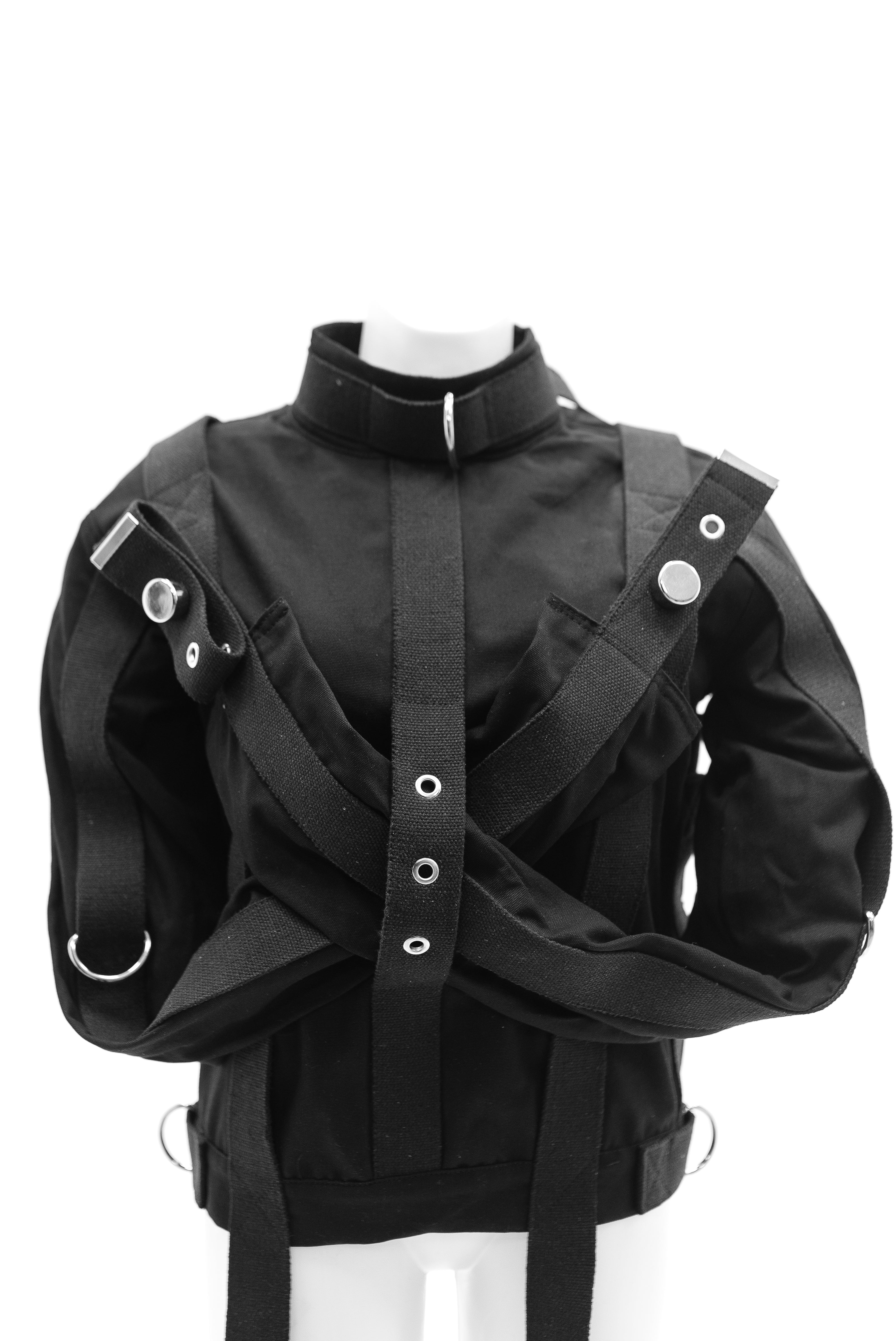 Cotton Straitjacket with Segufix Style Locks & Key. Black