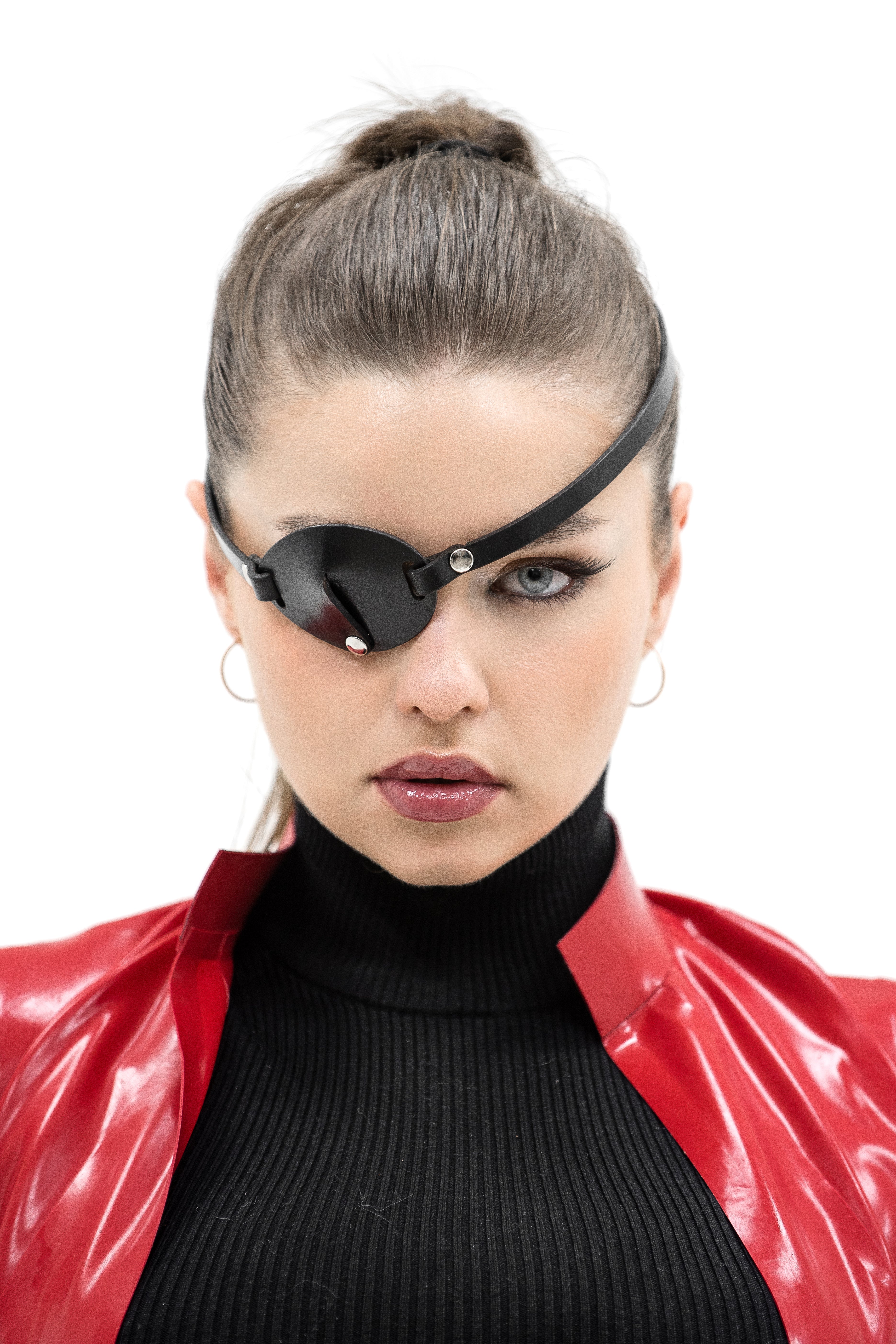 Leather Eye Patch. Black