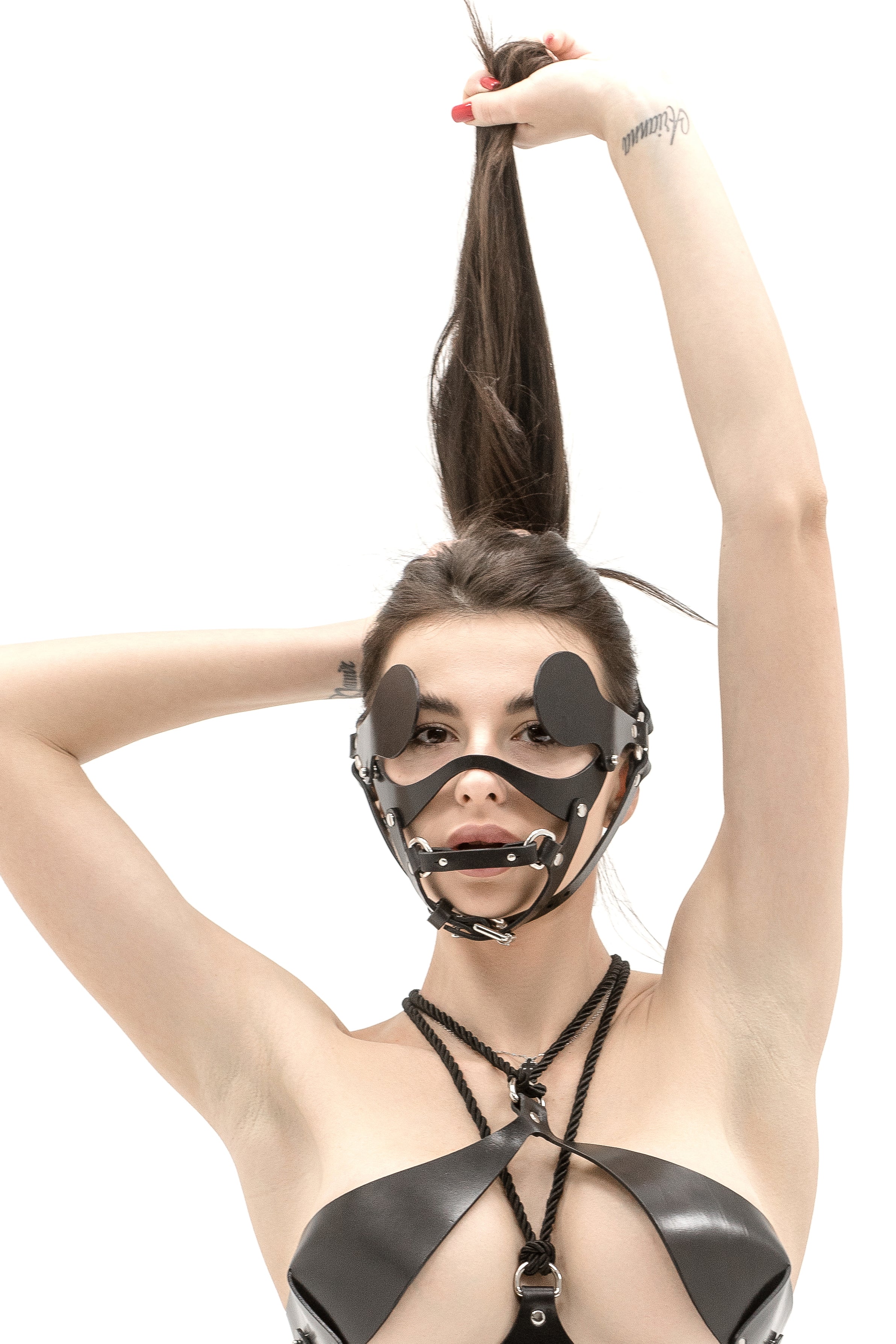 "Horsey" Mask with blinkers and a removable snaffle