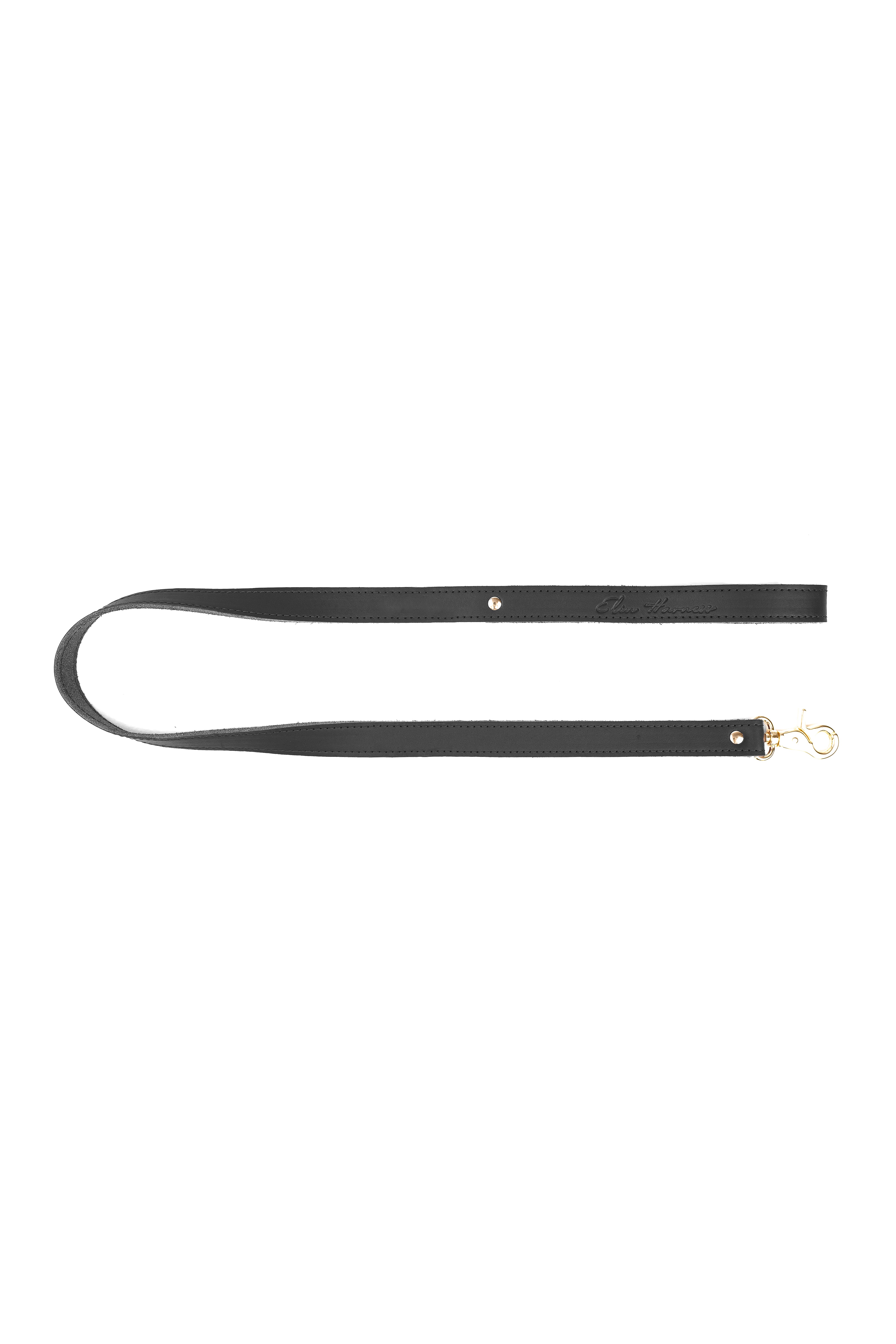 Leather leash. Green