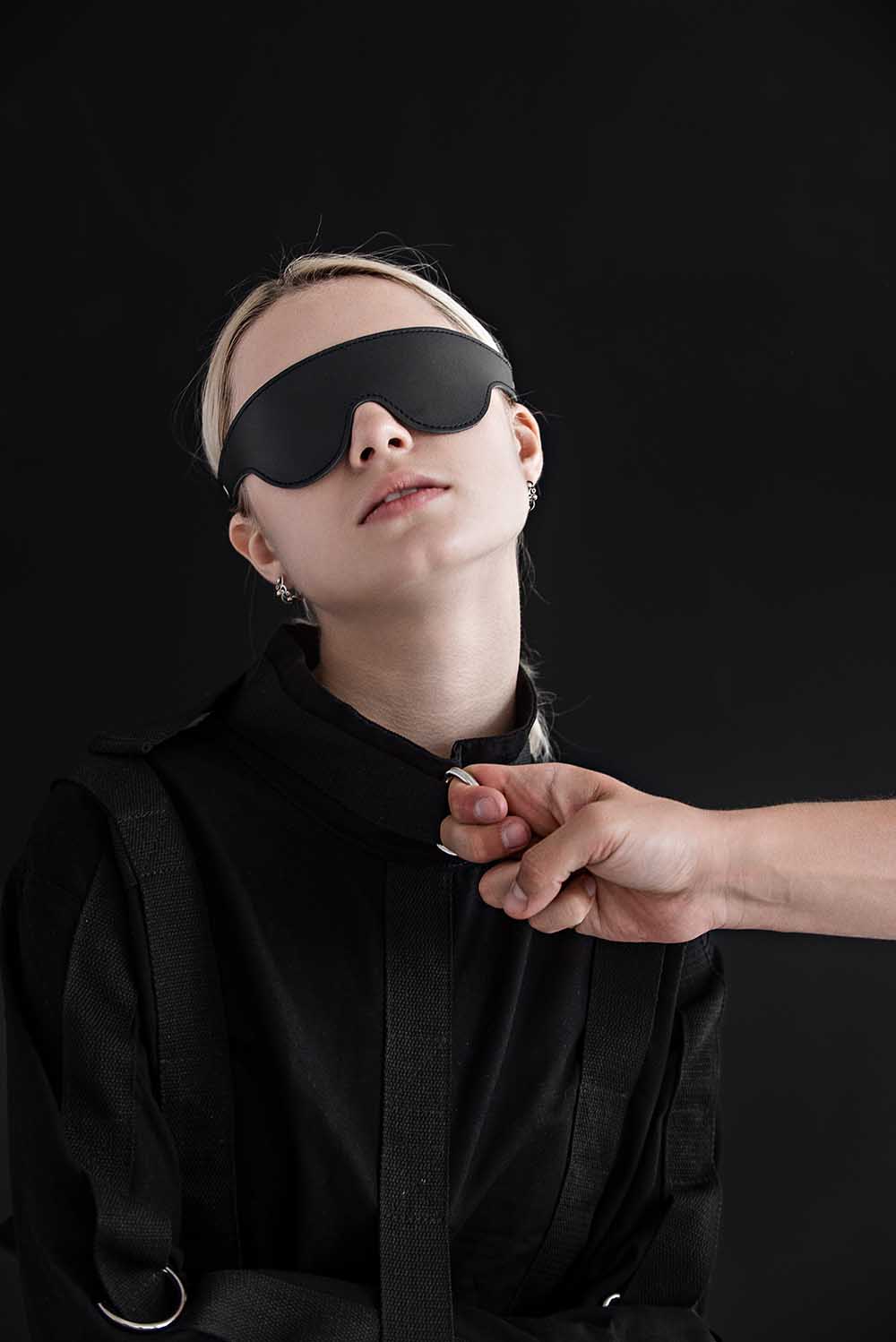 Cotton Straitjacket with Steel Buckles. Black