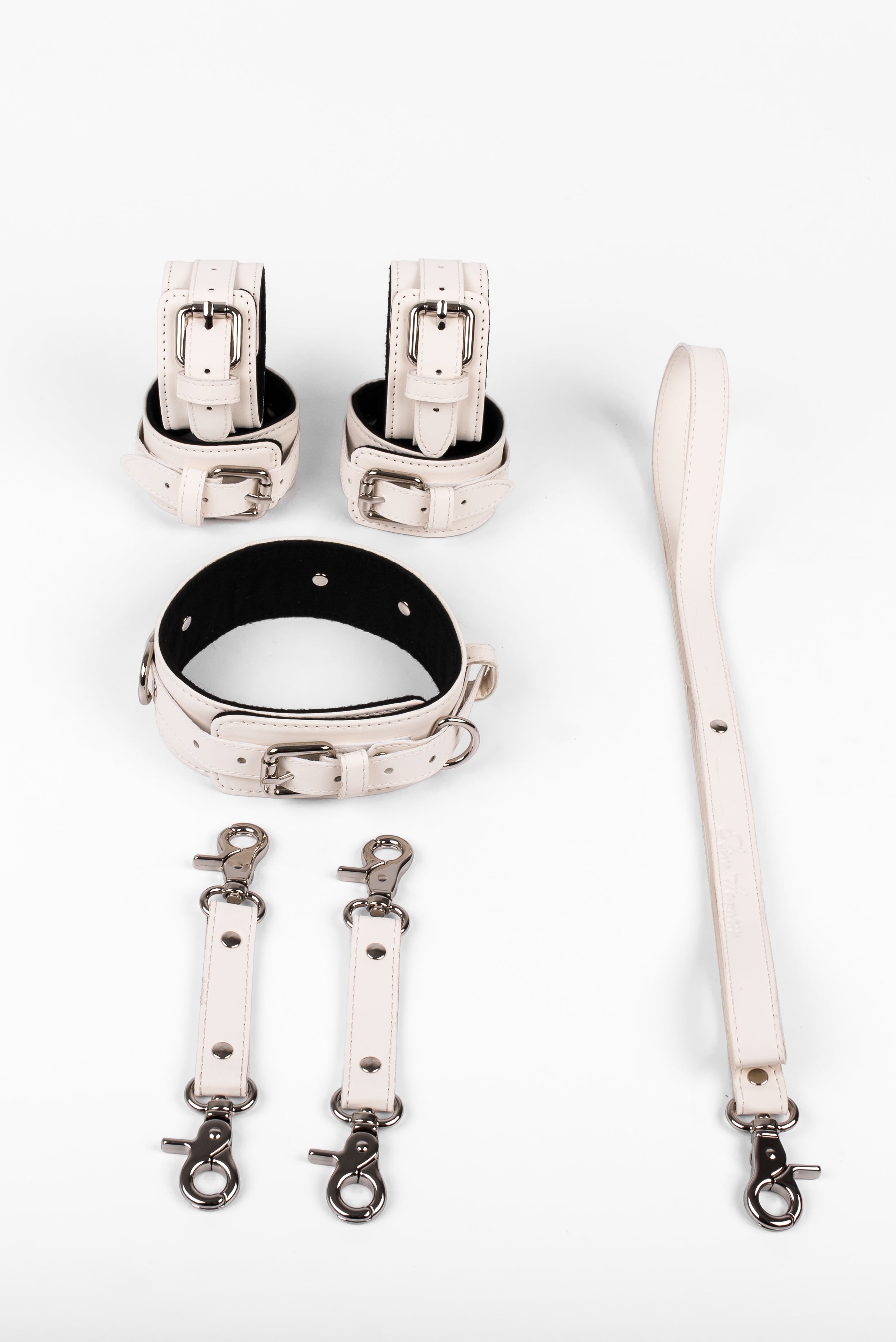 Neoprene 3 in 1 Vegan Leather Harness Bondage Set. 5 colors