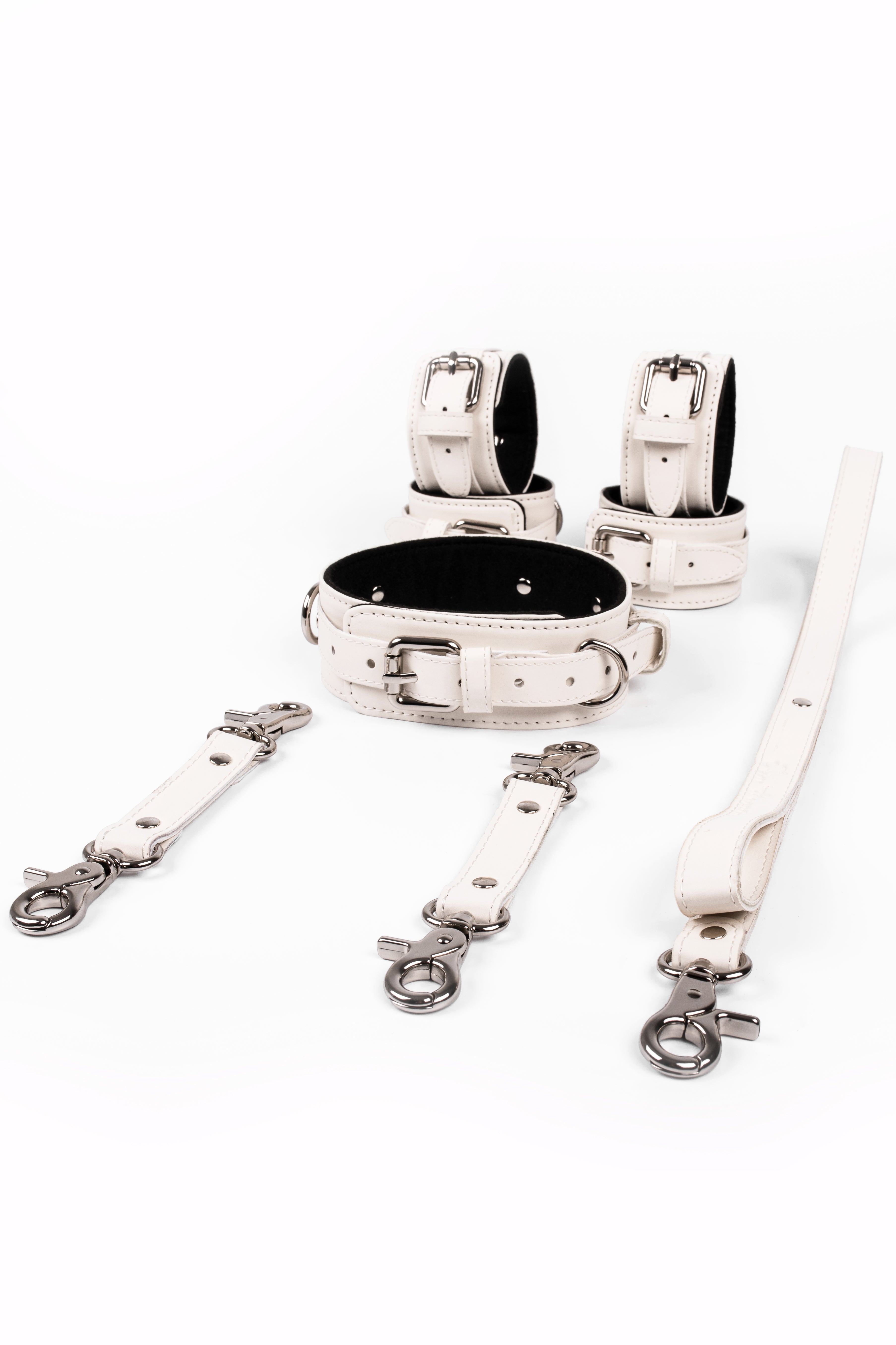 Neoprene 3 in 1 Vegan Leather Harness Bondage Set. 5 colors