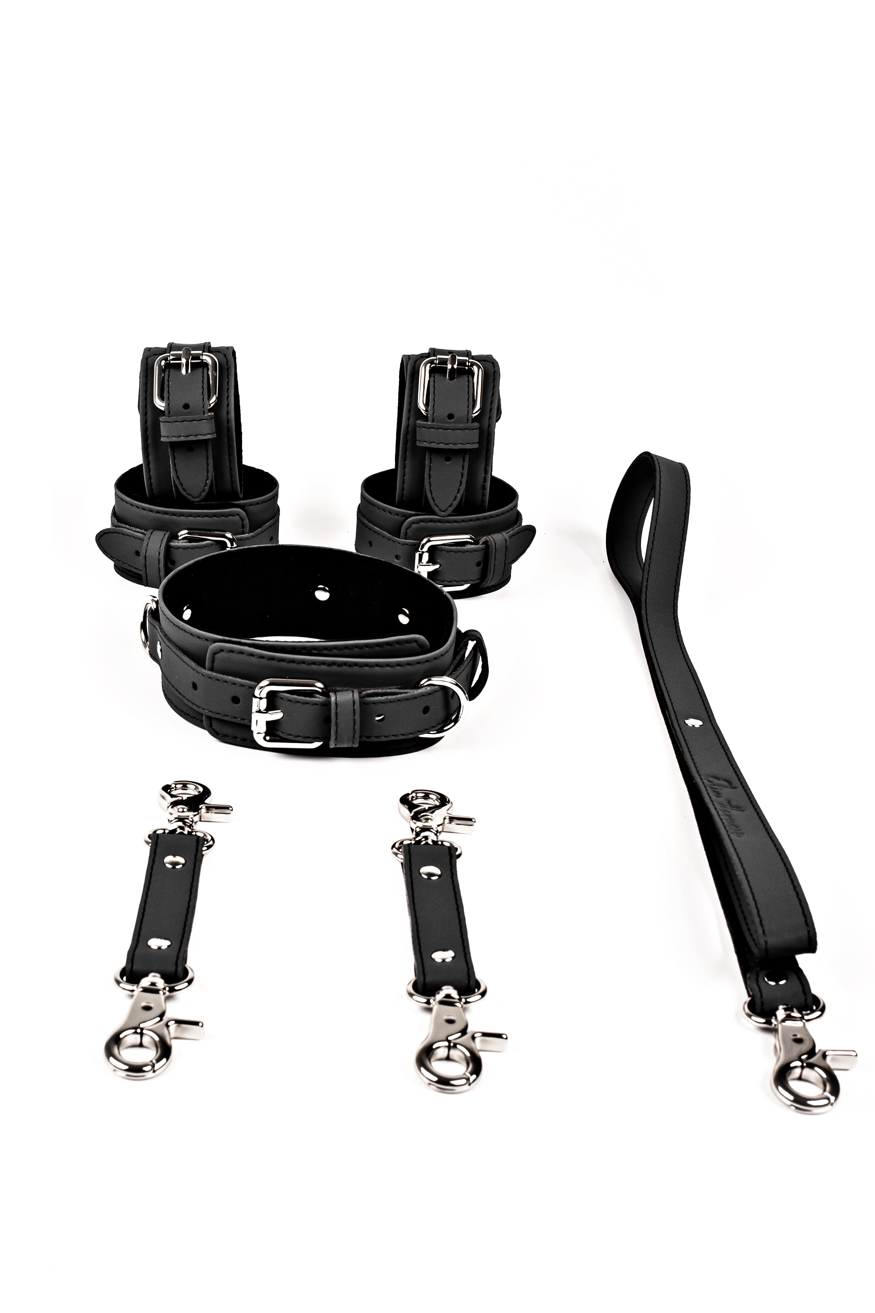 Neoprene 3 in 1 Vegan Leather Harness Bondage Set. 5 colors