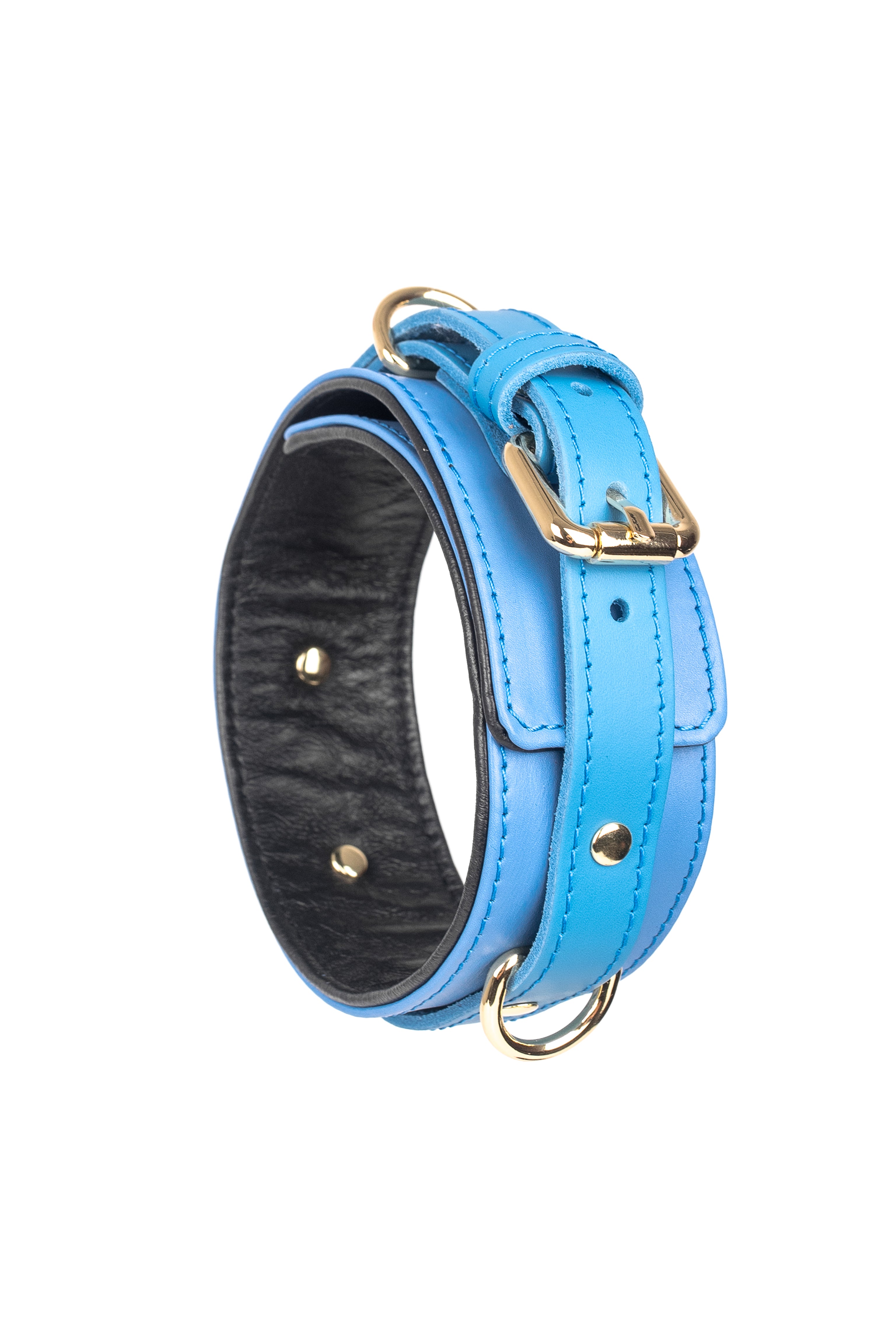 Leather Choker. Dark Blue