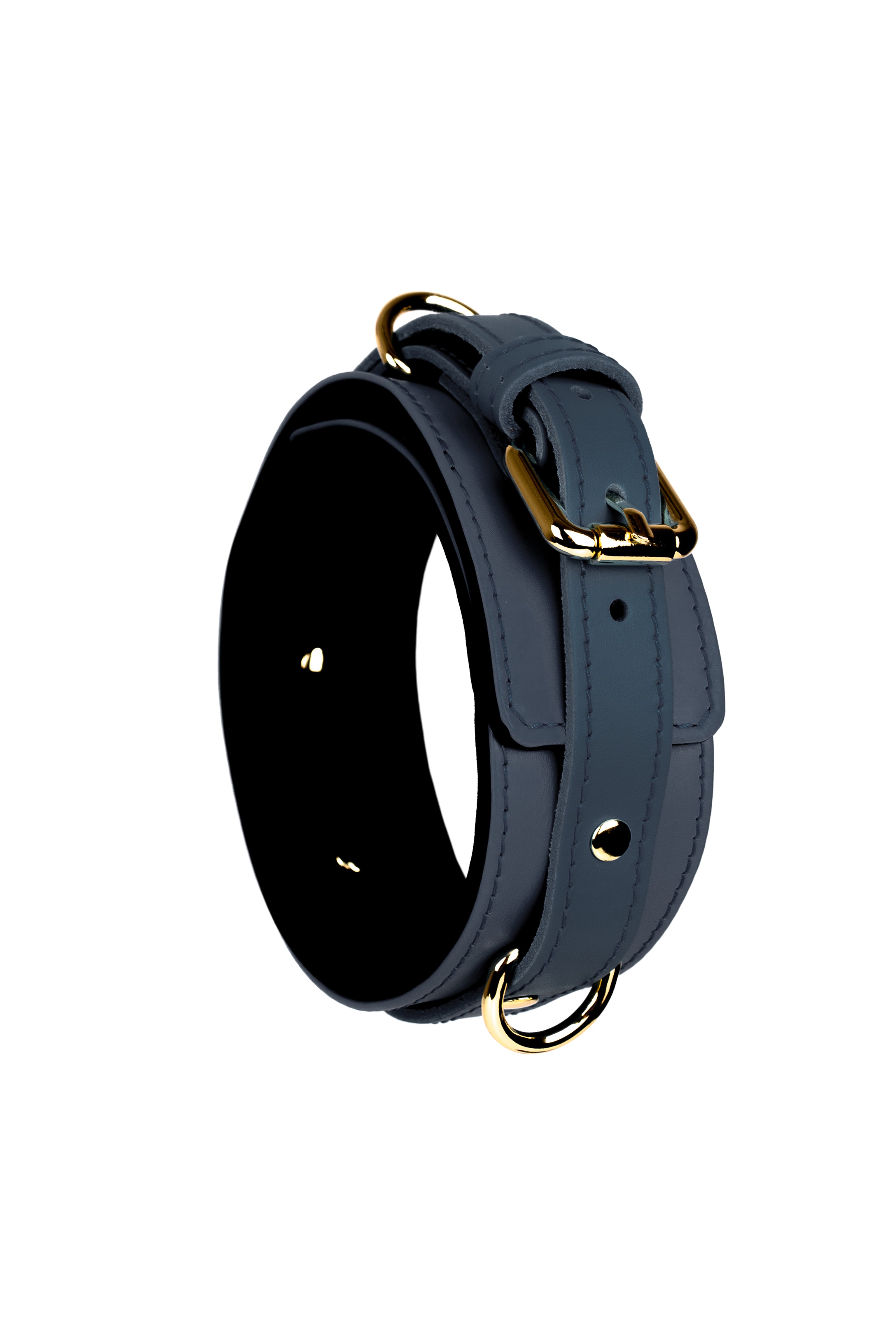 Leather Choker. Dark Blue