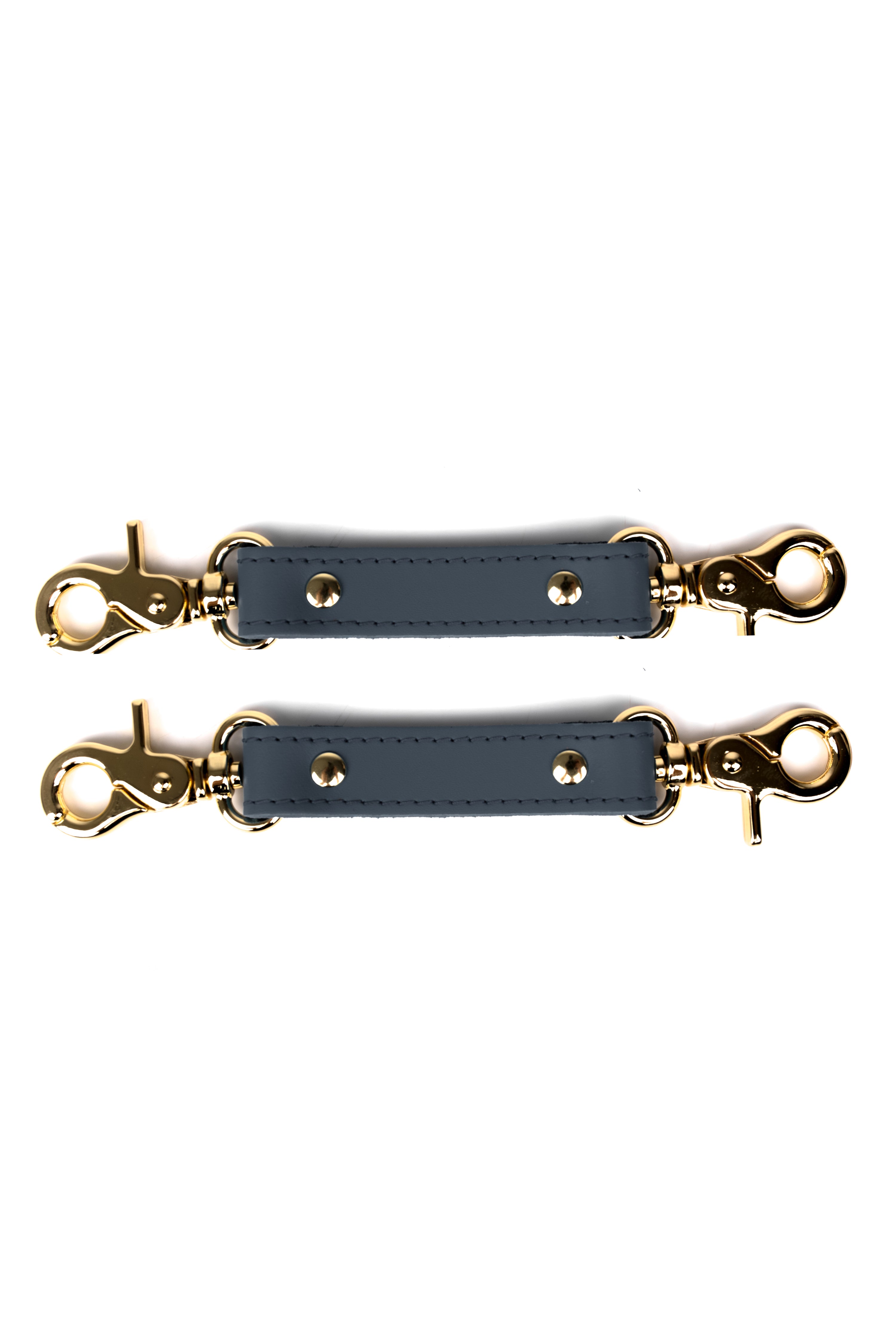 2-Way Leather Connector. Set of 2 Short Straps for Fixation Reinforced Steel
