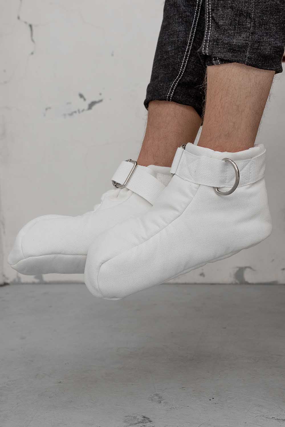 Restraining Kinky Booties. White