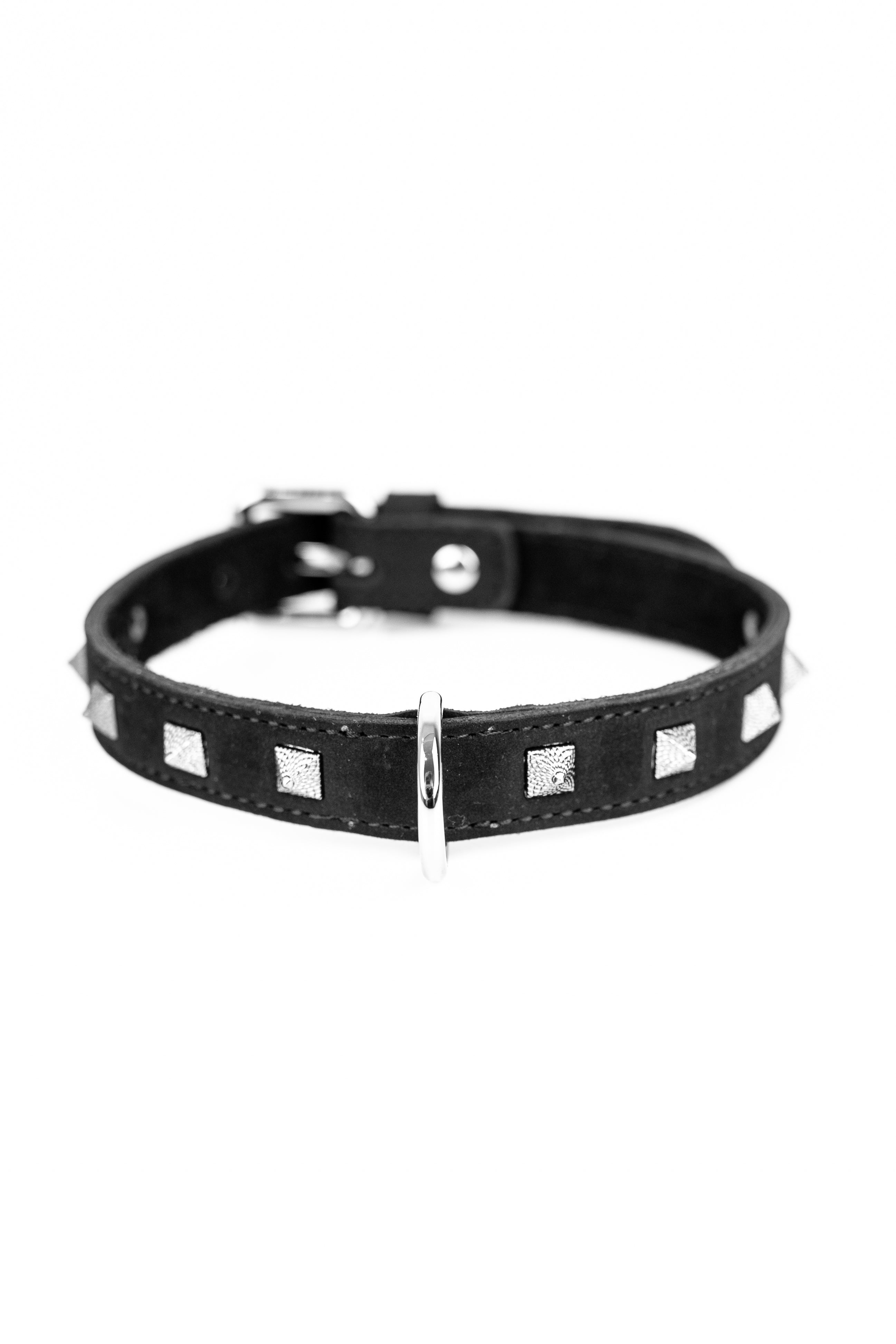 Neoprene Faux Leather Spiked Choker