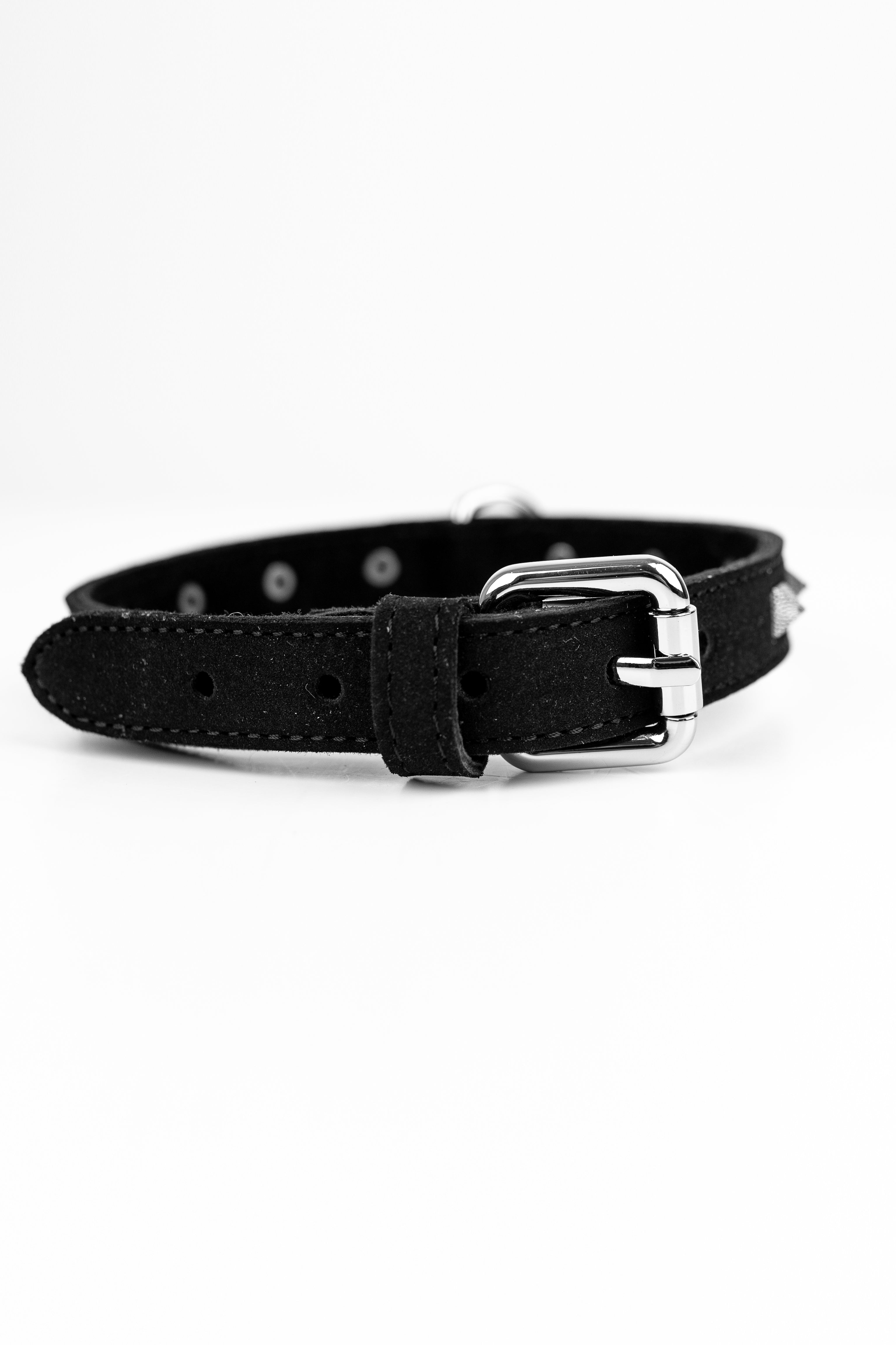 Neoprene Faux Leather Spiked Choker