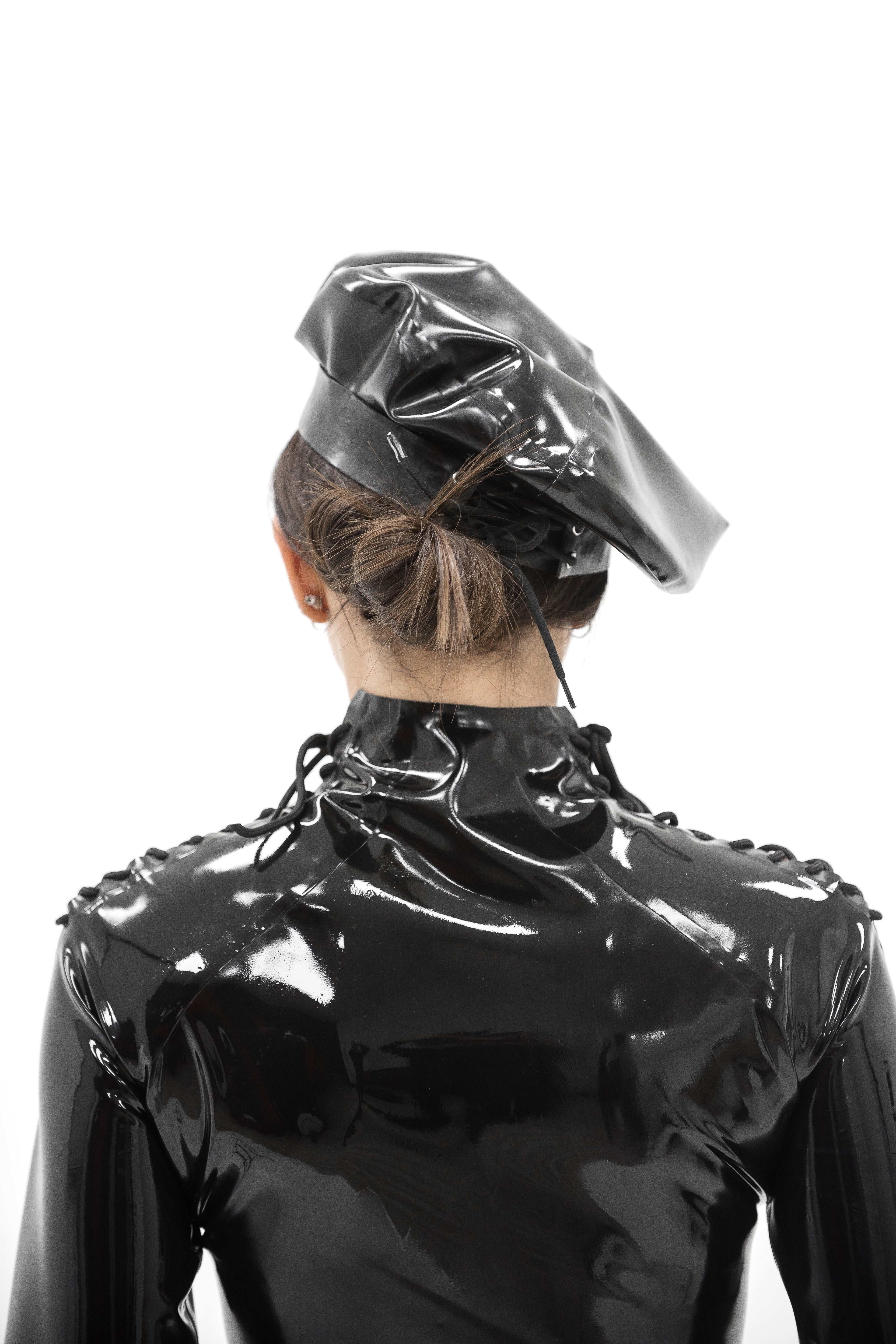 Latex Beret. Black