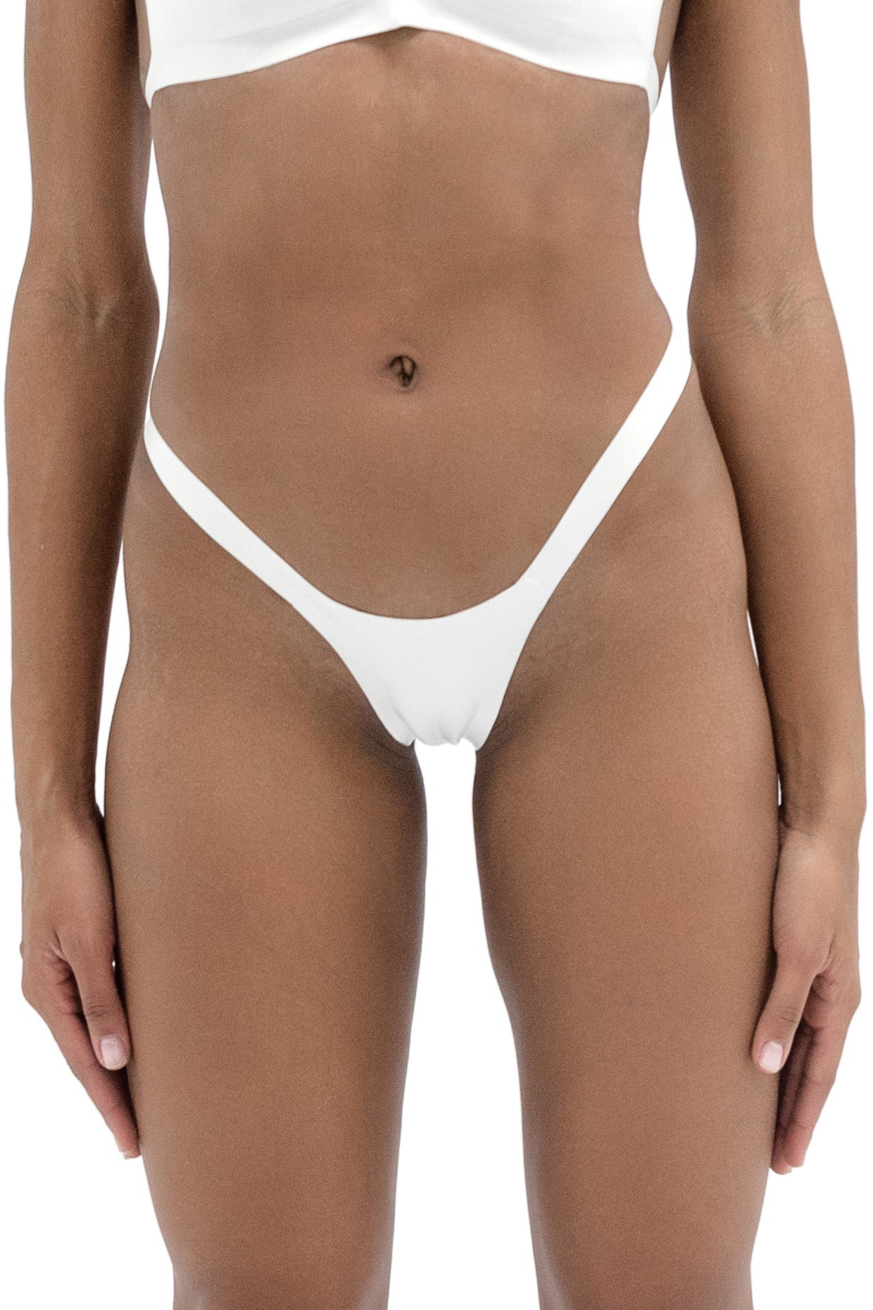 Latex Micro Bikini. Milky White