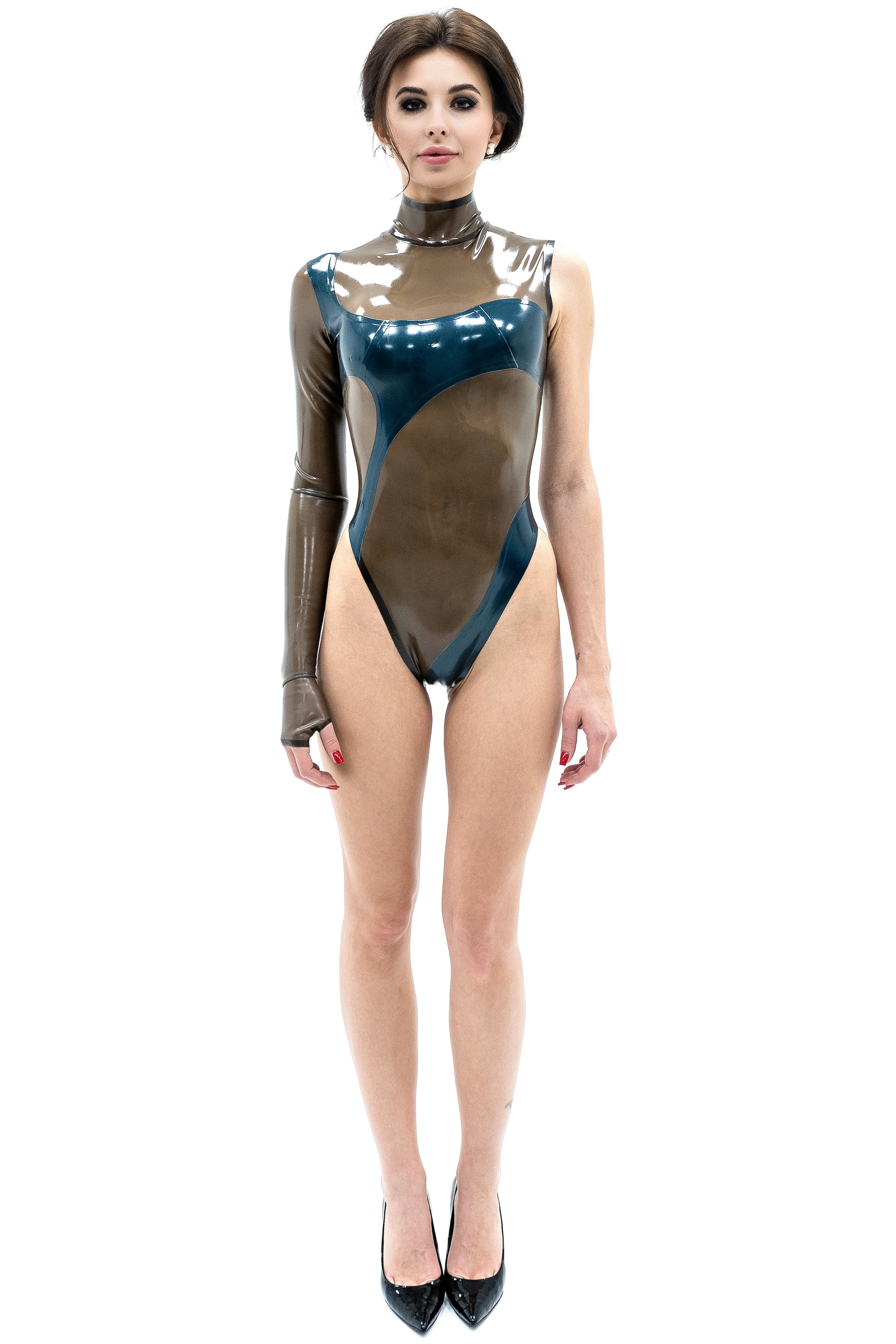 Latex Bodysuit with 1-sleeve
