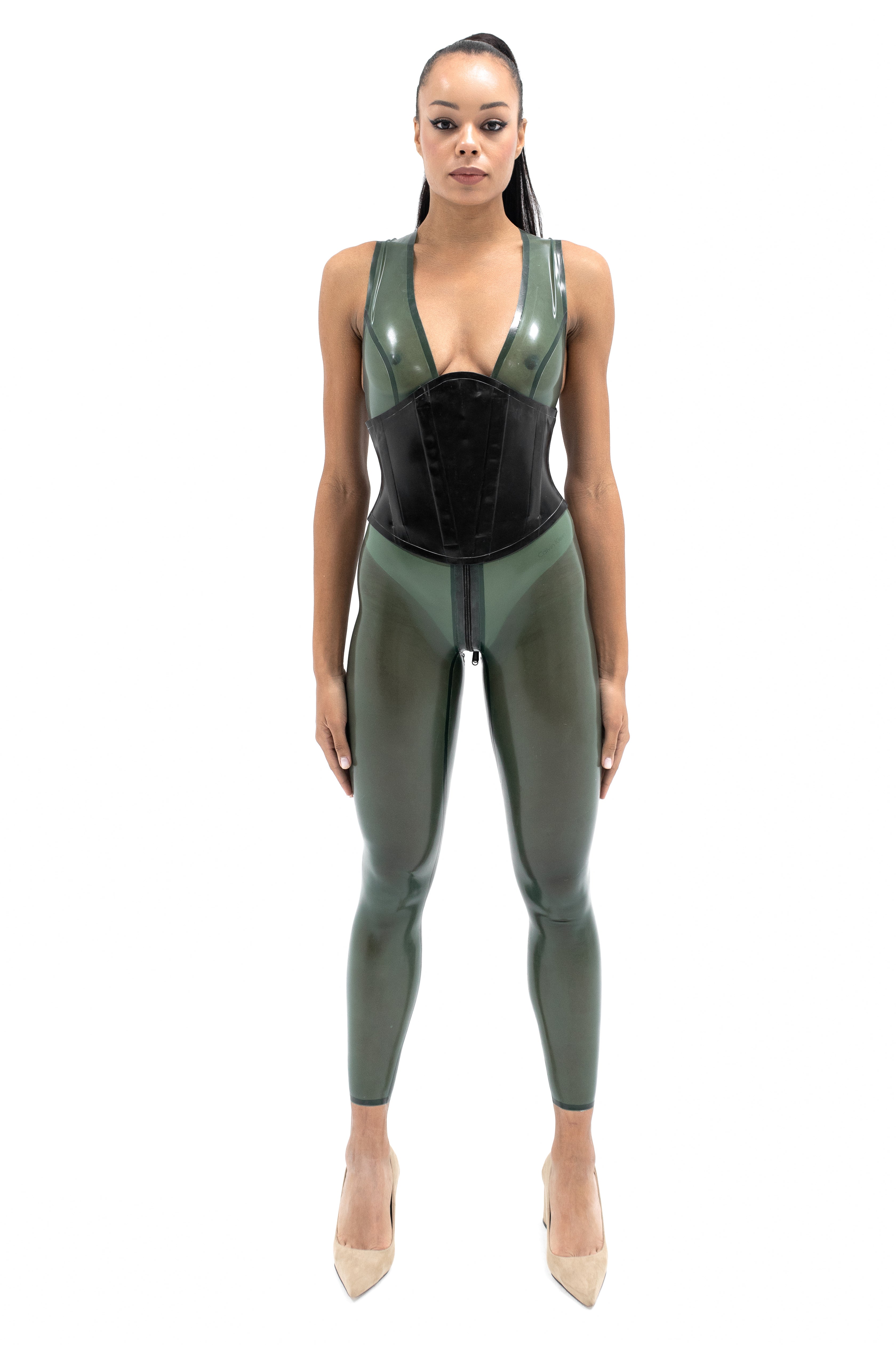 Latex Waist Corset Belt