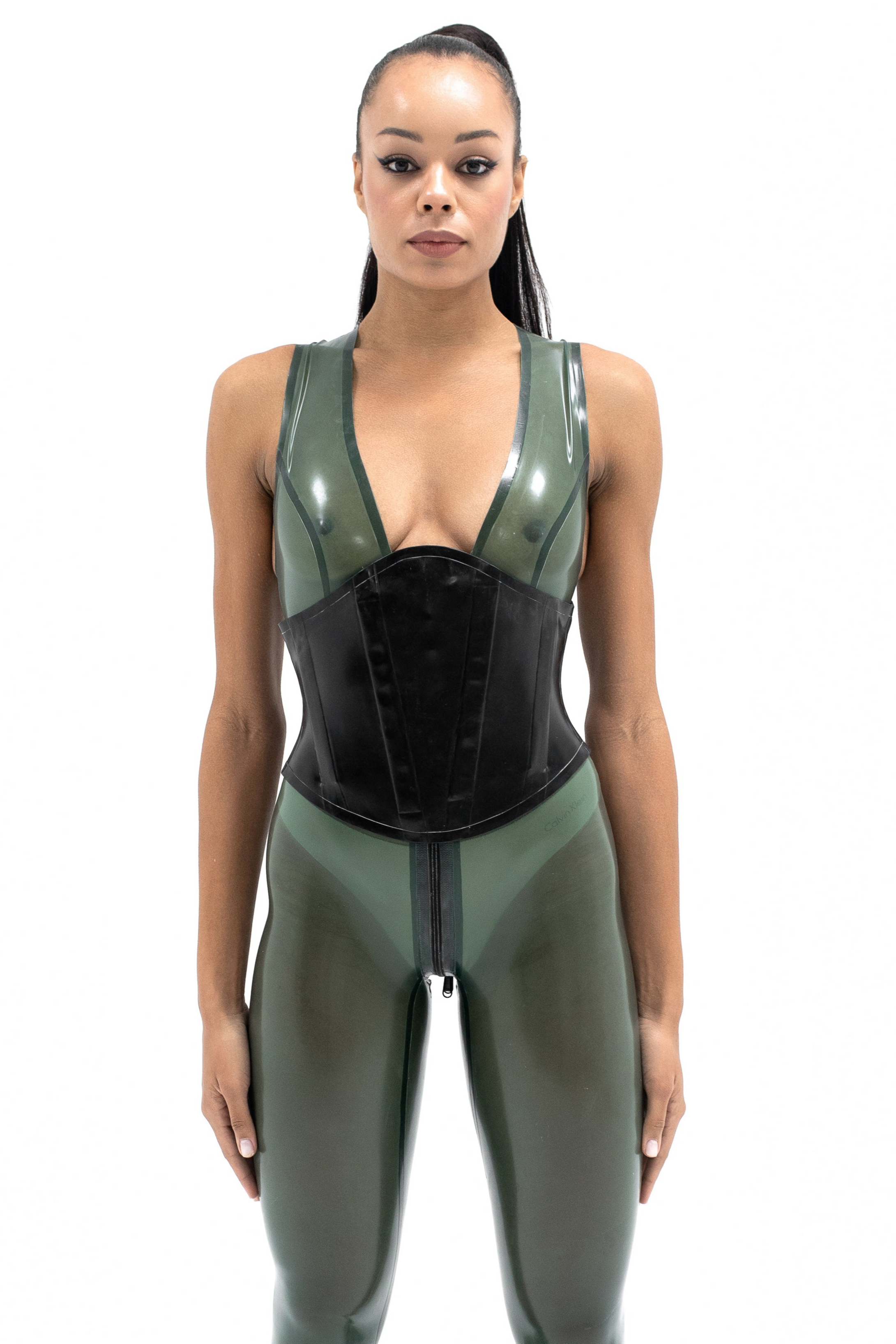 Latex Waist Corset Belt