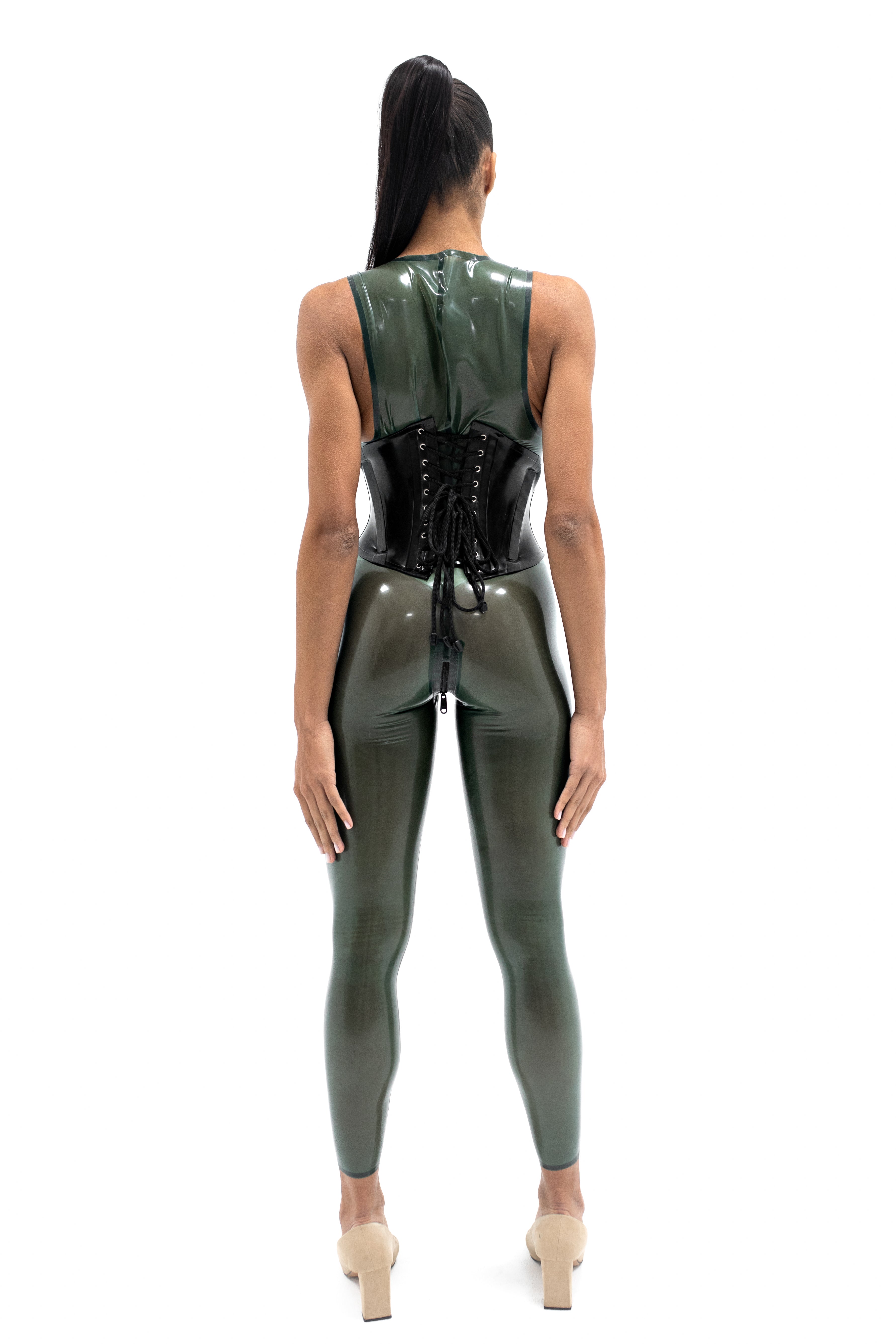 Latex Waist Corset Belt