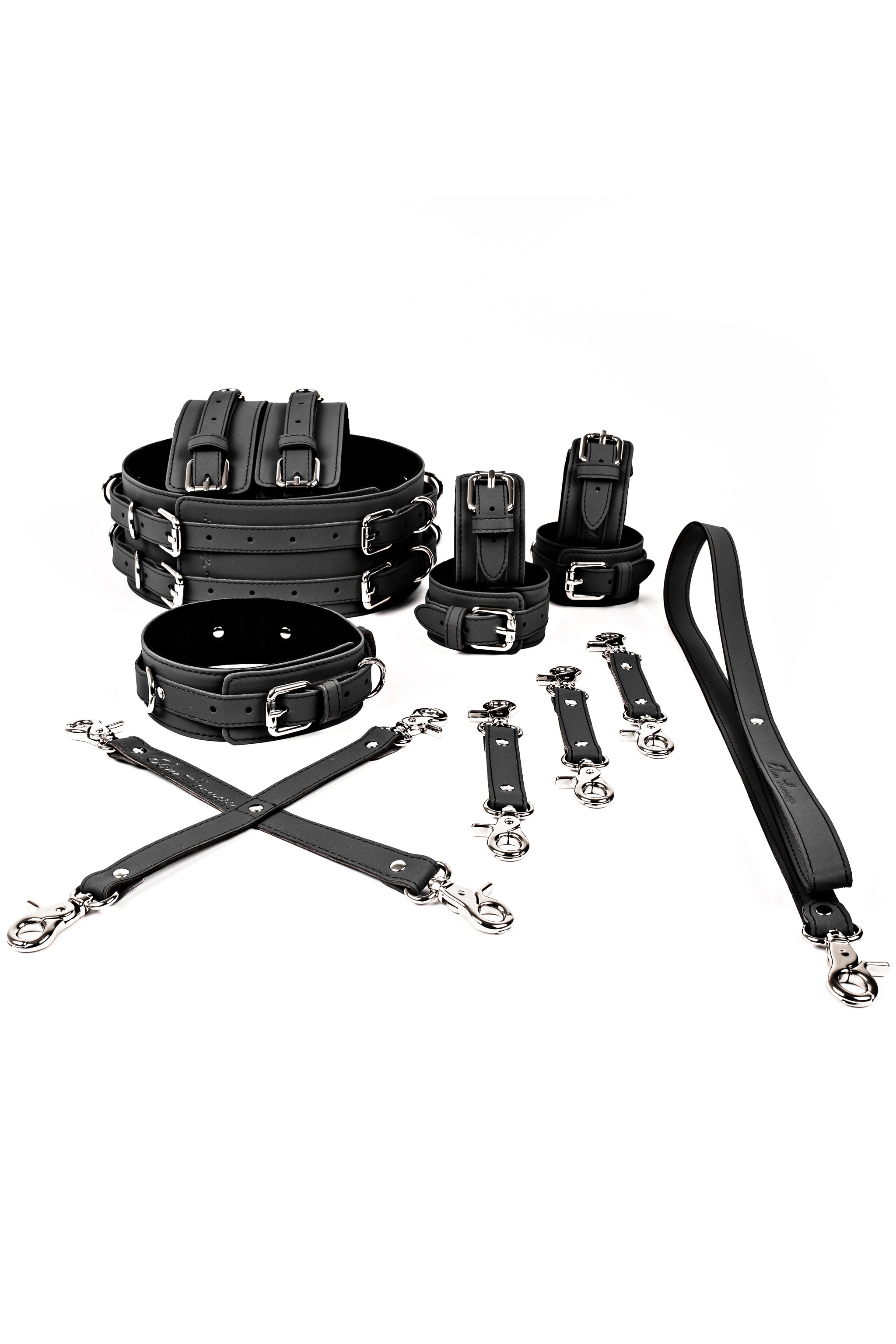 6 in 1 Vegan Leather Harness Bondage Set. 5 colors
