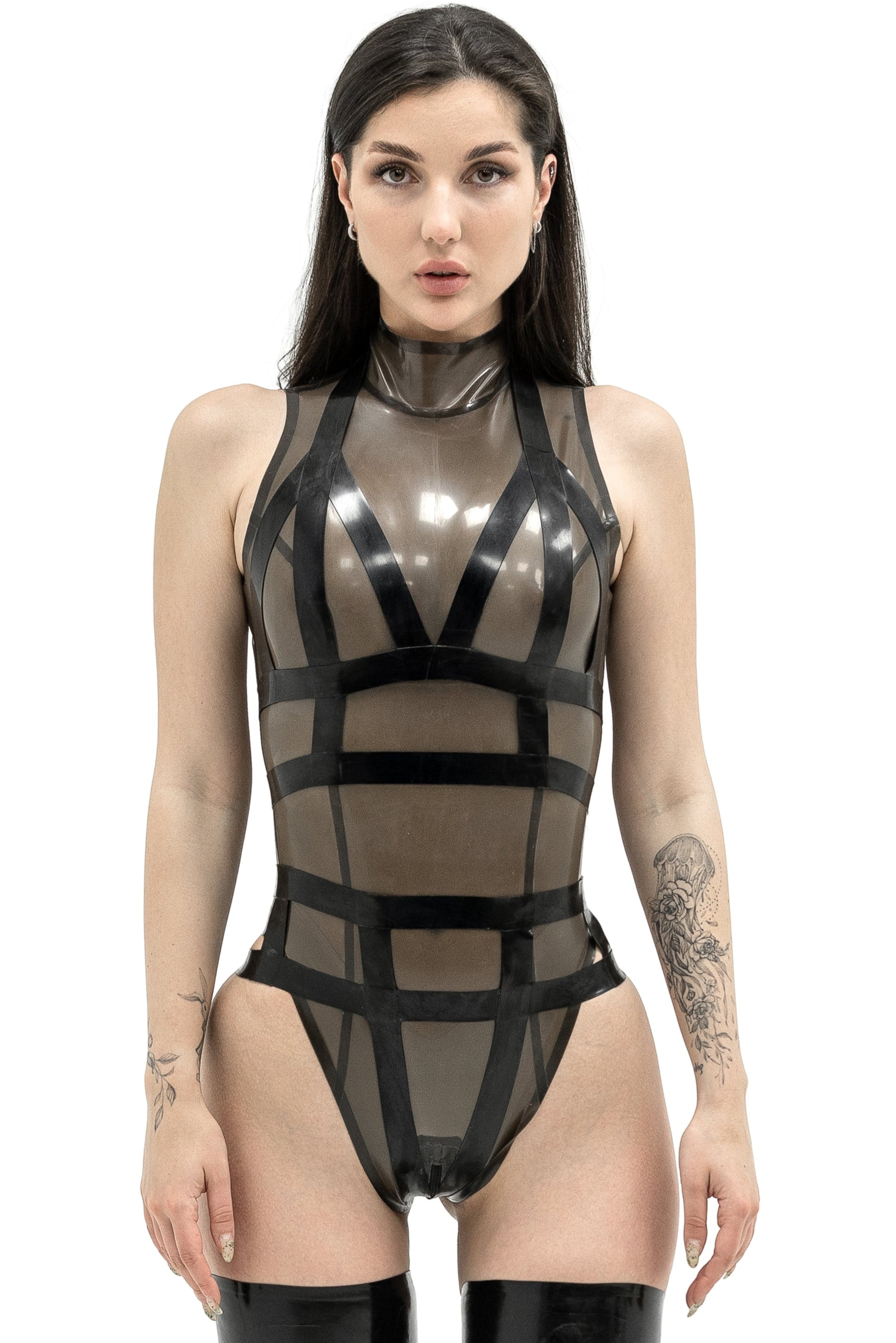 Latex Strap Harness Top and Bottom Set