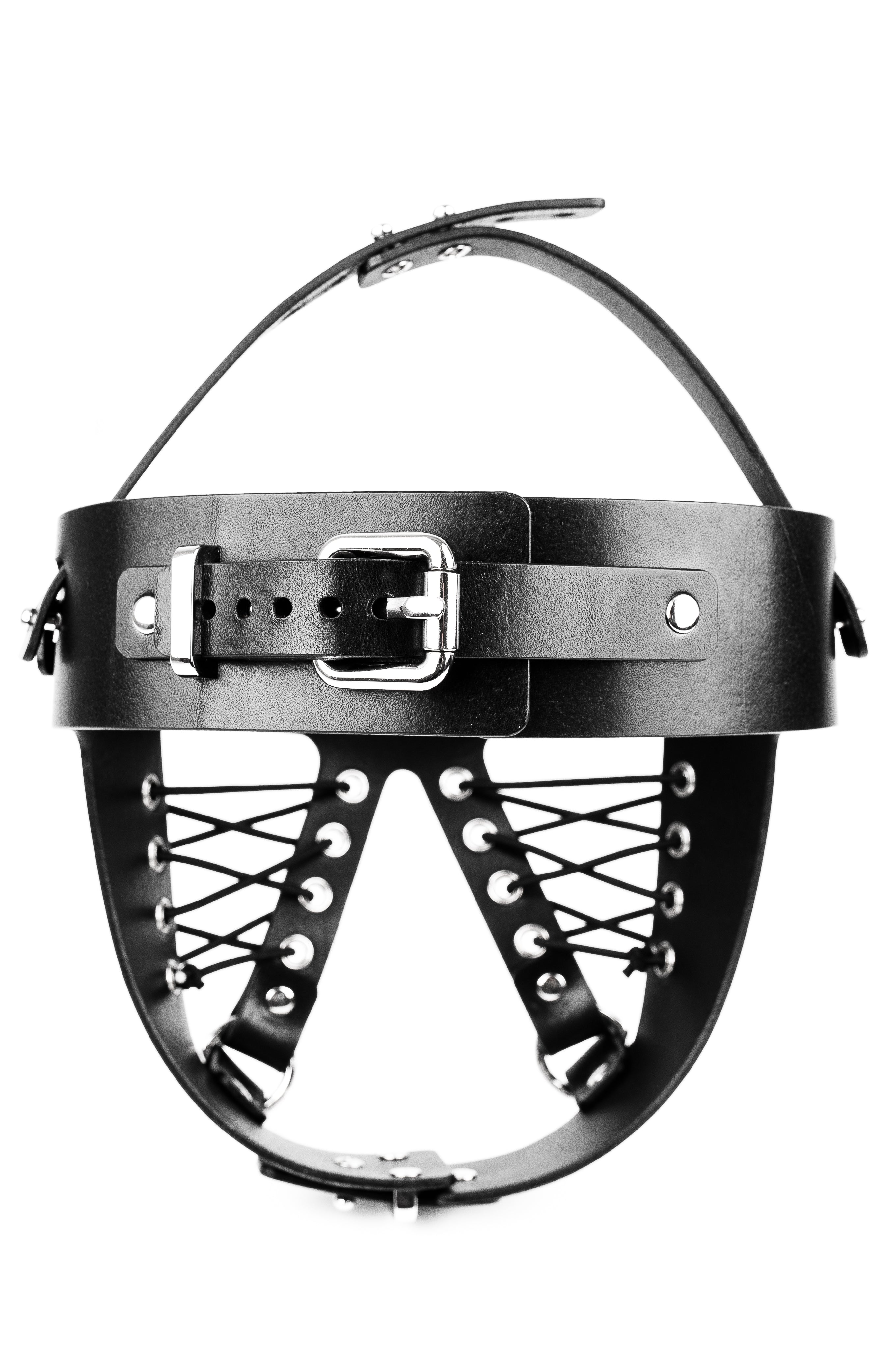 Two-Pieces BDSM Leather Mask