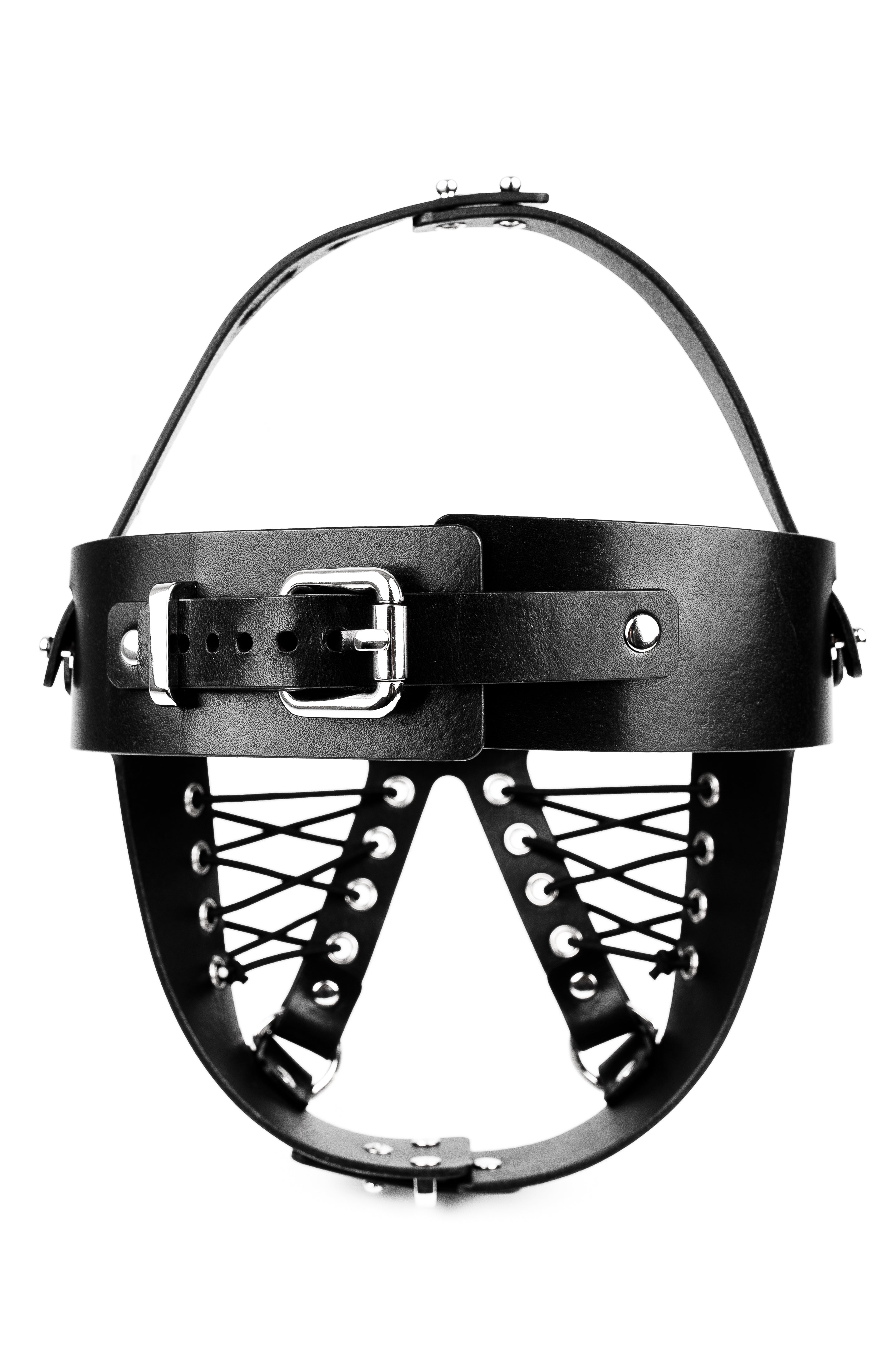 Two-Pieces BDSM Leather Mask