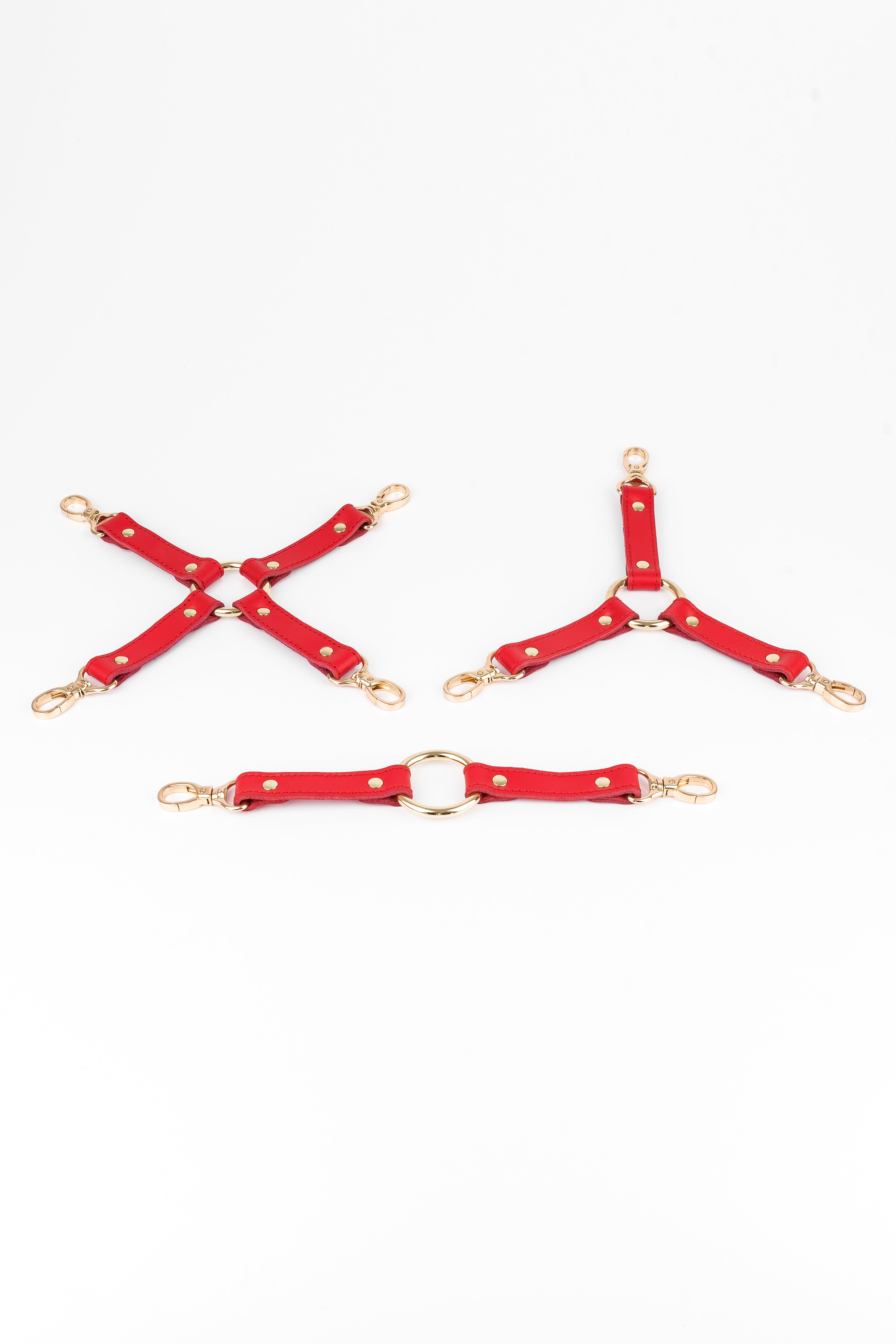 Set of 3 Leather Connectors
