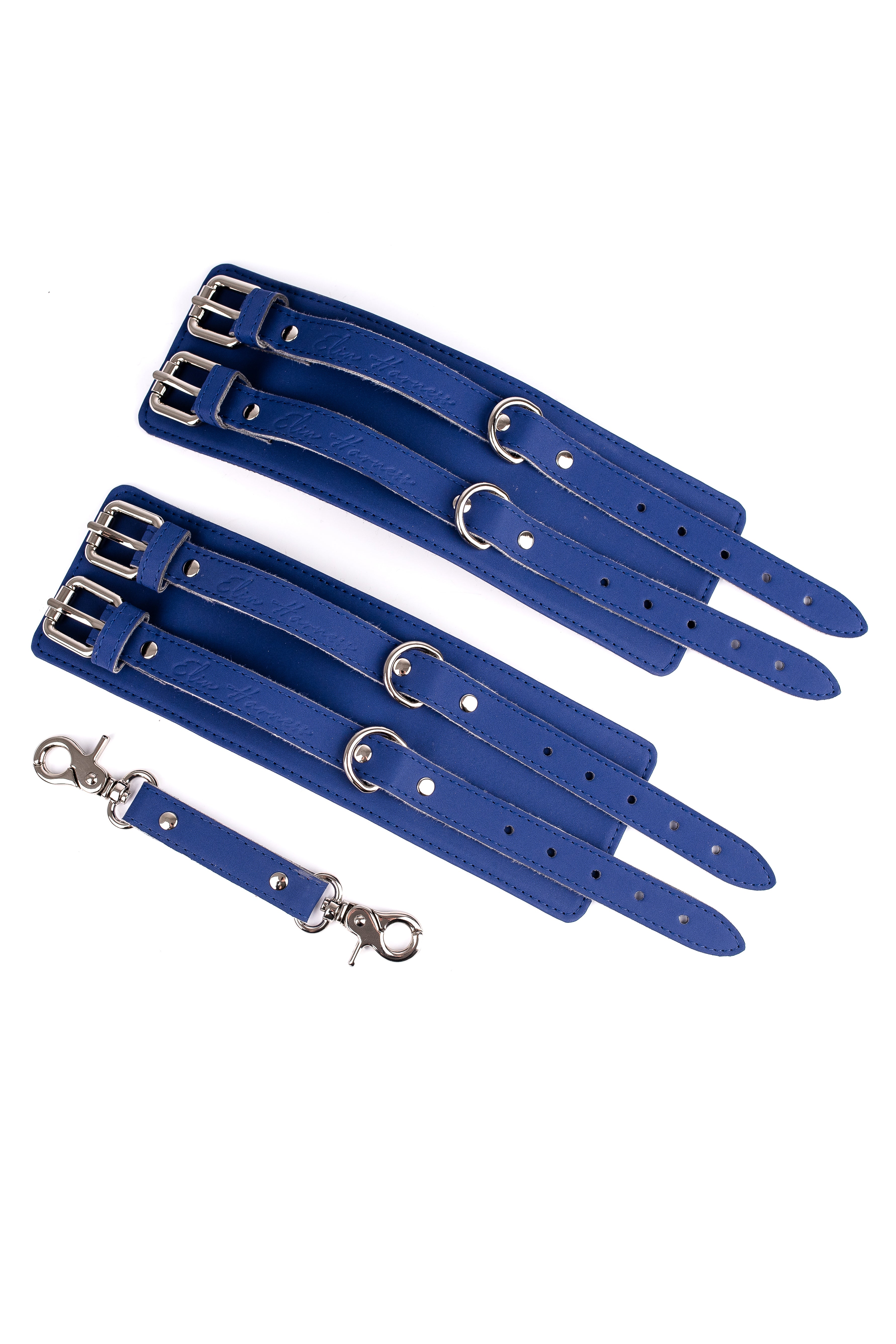 Neoprene Vegan Leather Wide Handcuffs, Ankle cuffs with standard connector