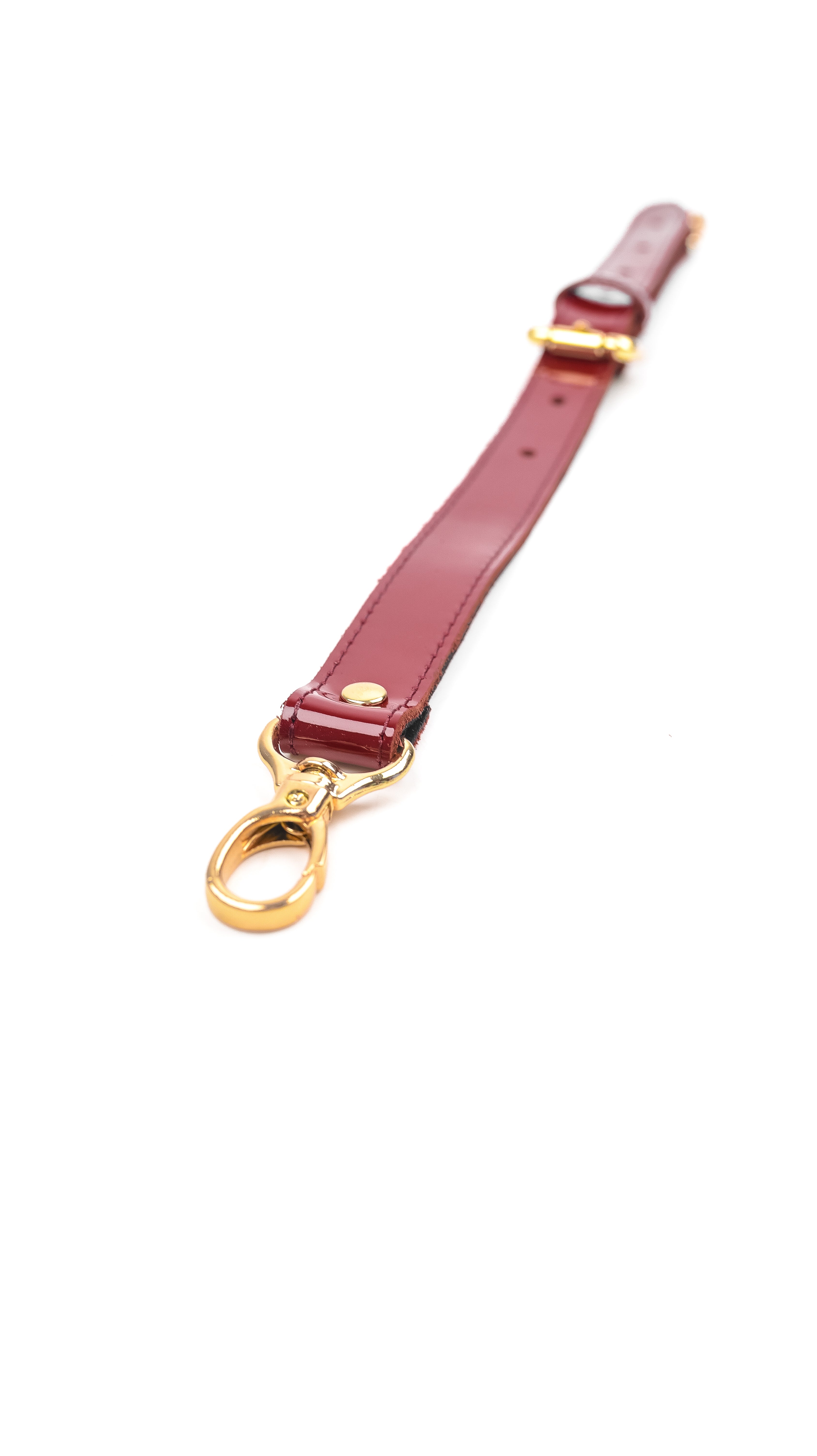 Lacquered Leather Restraint Connector Adjustable