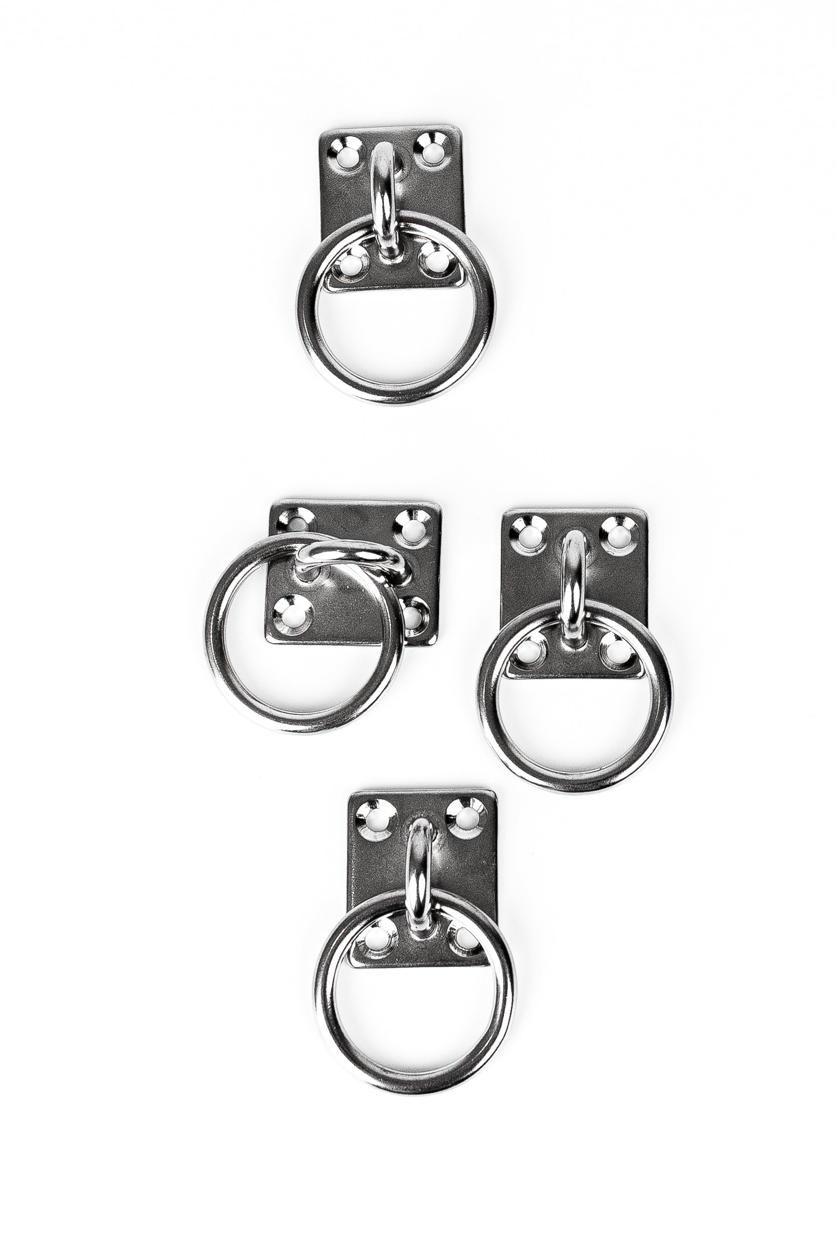 Set of 4 Hitching Rings with Plate