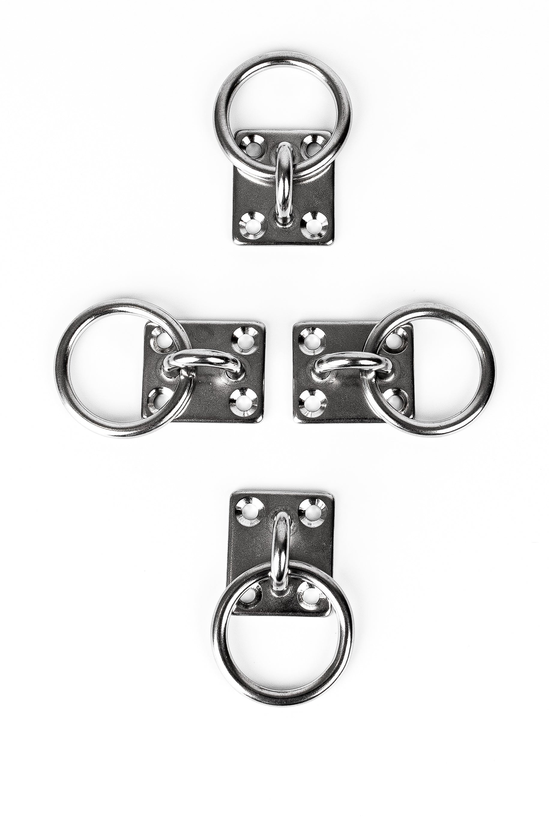 Set of 4 Hitching Rings with Plate