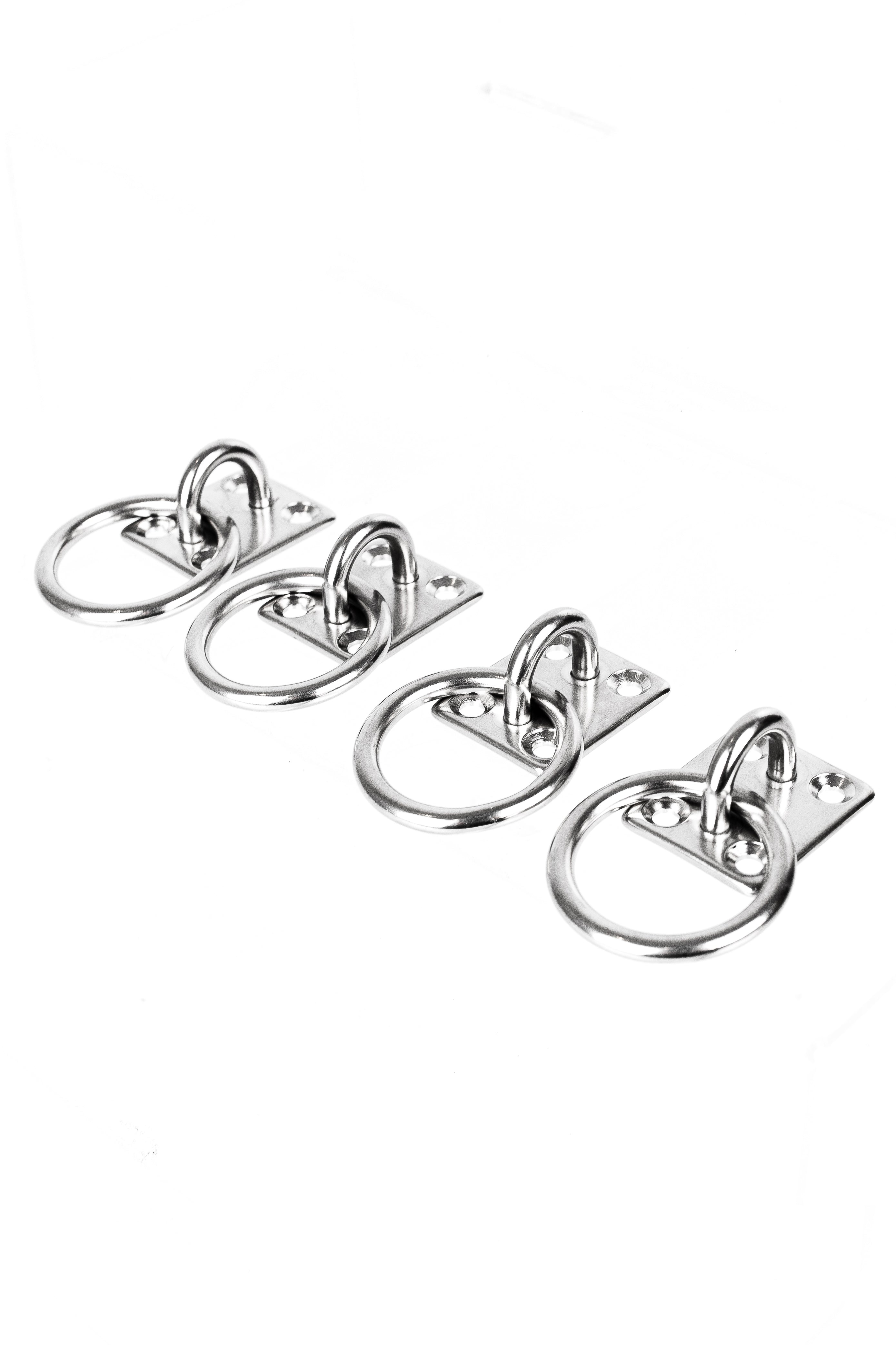 Set of 4 Hitching Rings with Plate